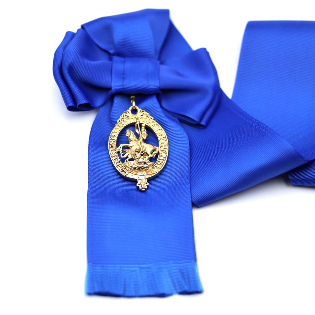 British Order of the Garter Ladies' Blue Sash & Lesser George Badge