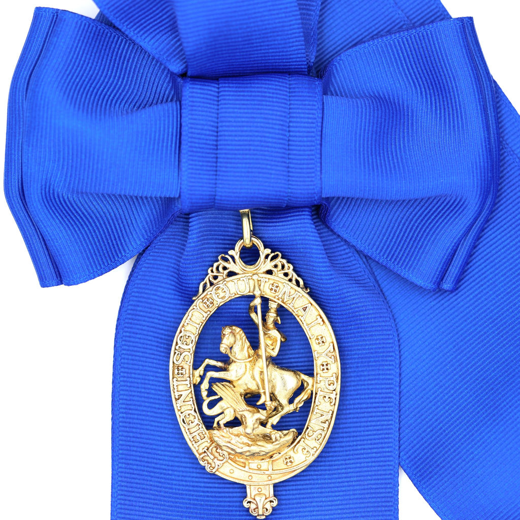 British Order of the Garter Ladies' Blue Sash & Lesser George Badge