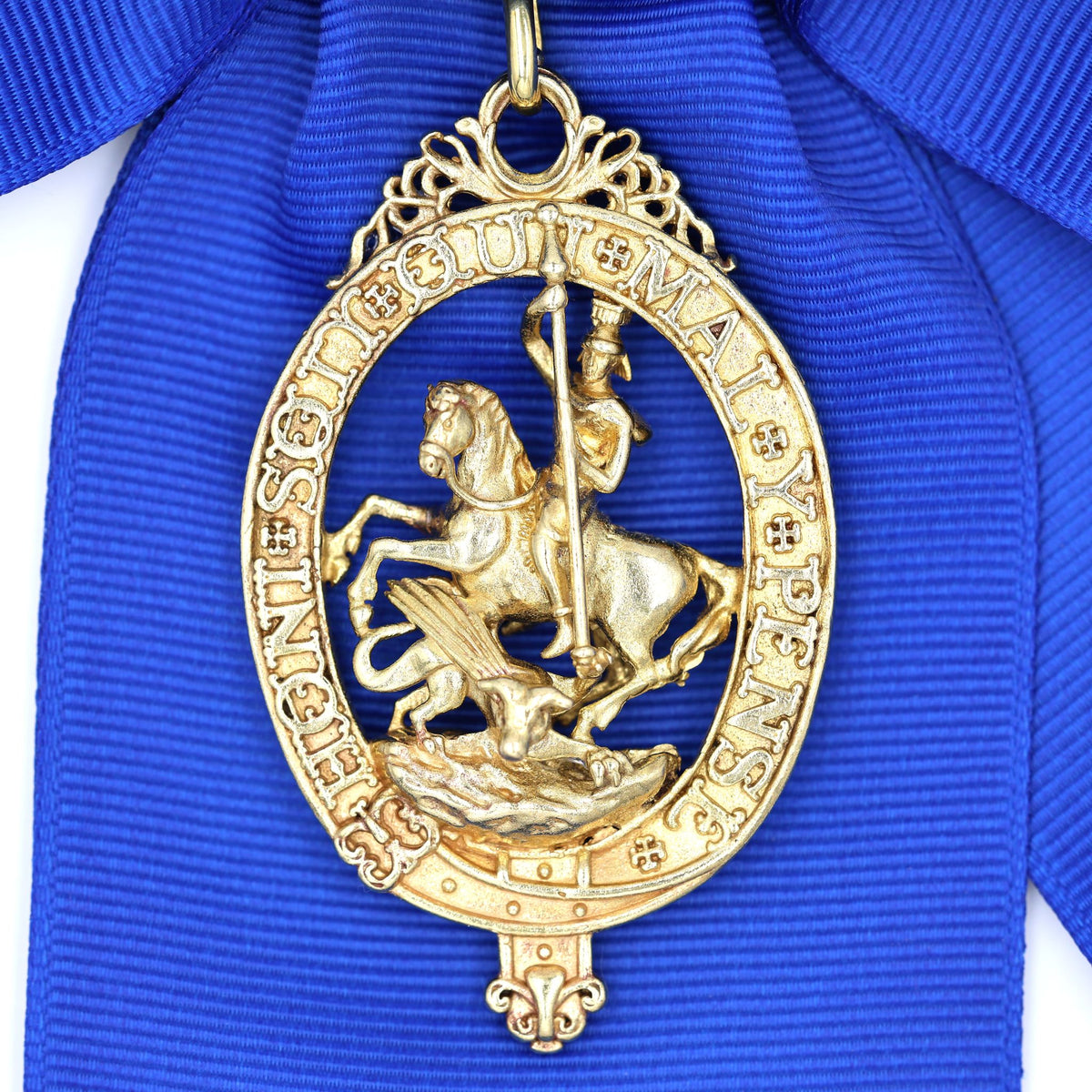 British Order of the Garter Ladies' Blue Sash & Lesser George Badge