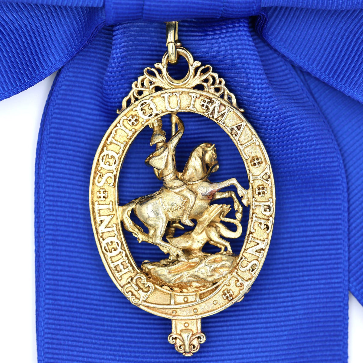 British Order of the Garter Ladies' Blue Sash & Lesser George Badge