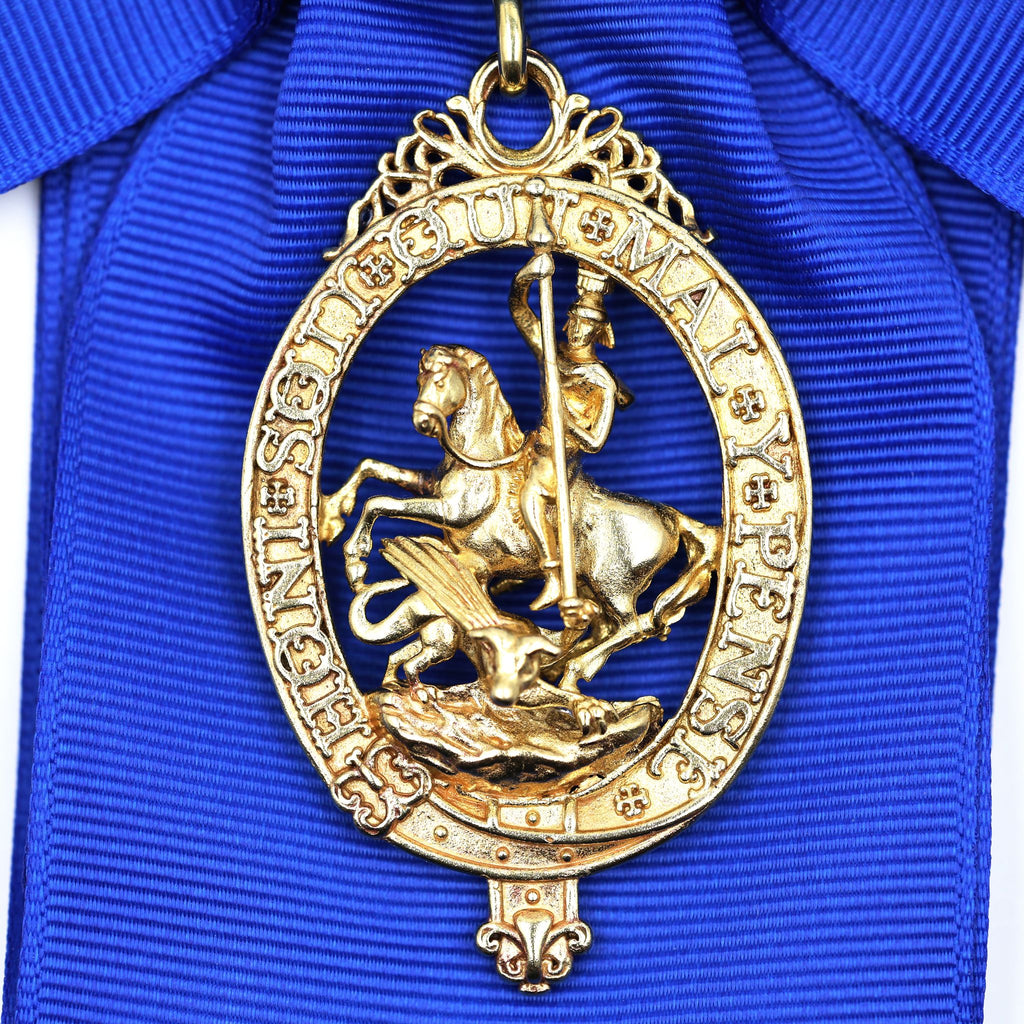 British Order of the Garter Ladies' Blue Sash & Lesser George Badge