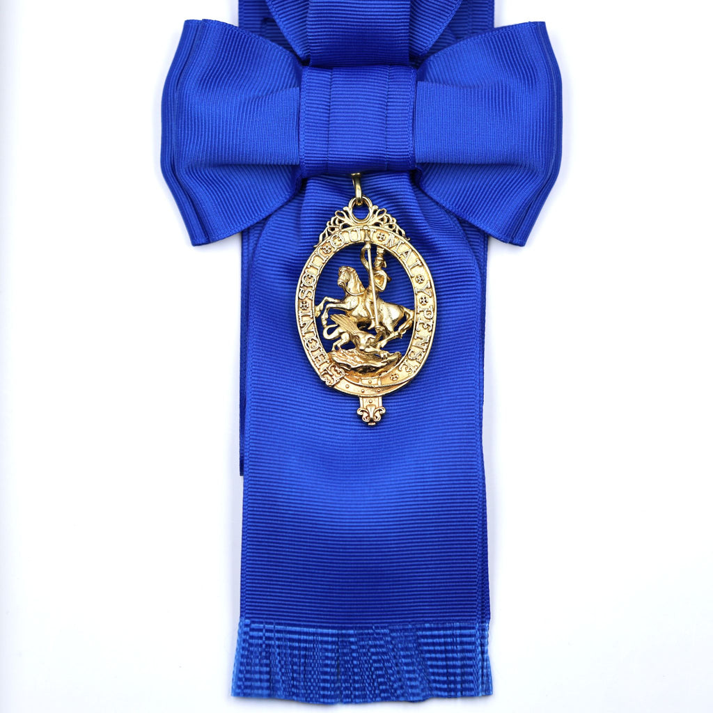 British Order of the Garter Ladies' Blue Sash & Lesser George Badge