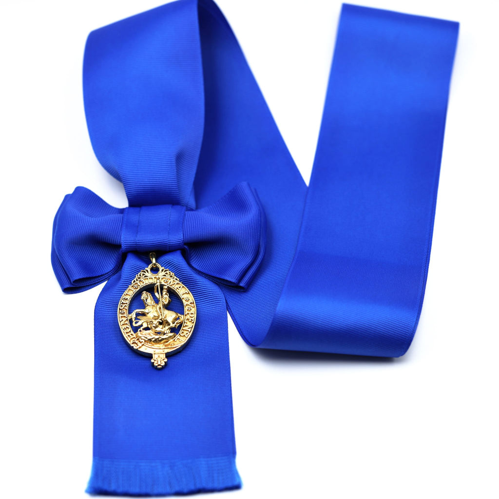 British Order of the Garter Ladies' Blue Sash & Lesser George Badge