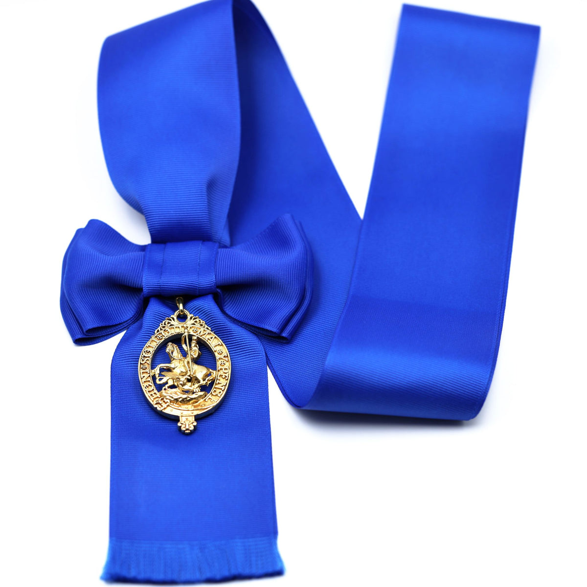 British Order of the Garter Ladies' Blue Sash & Lesser George Badge