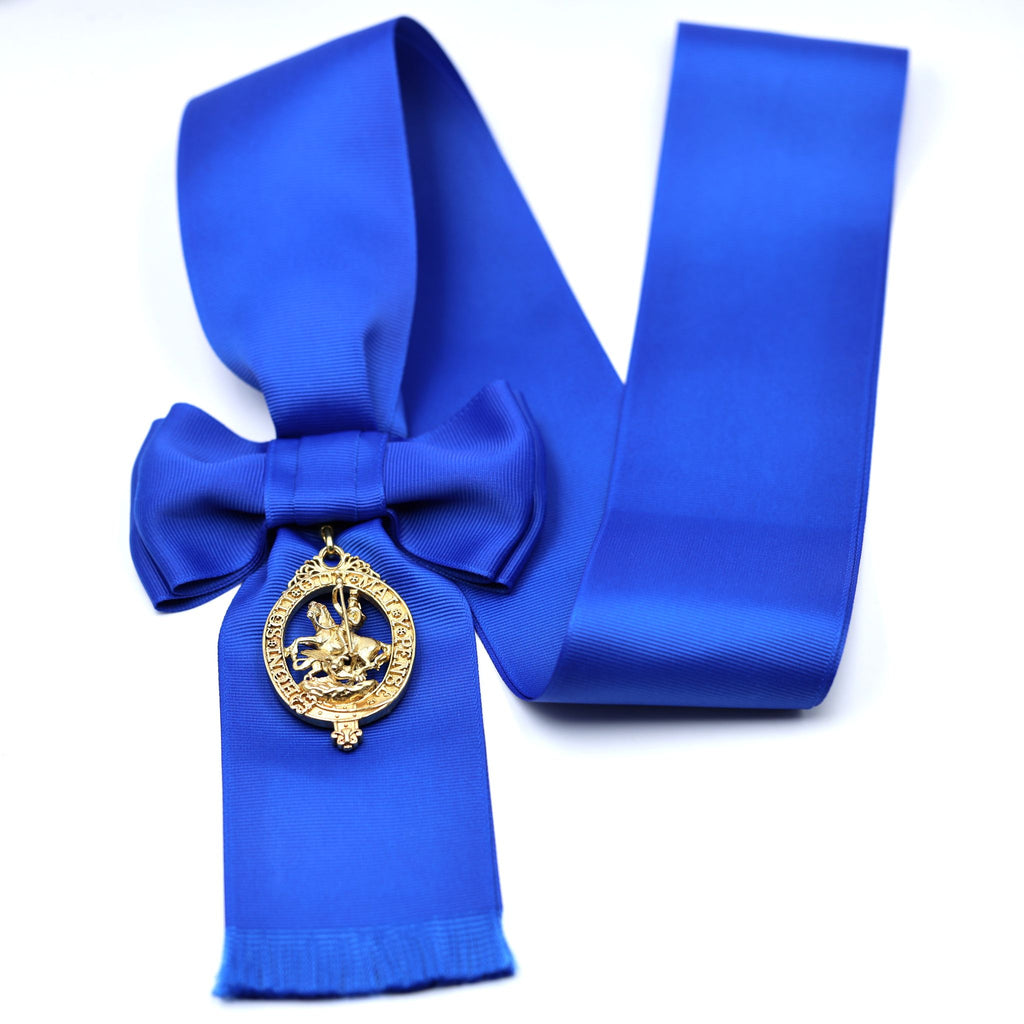 British Order of the Garter Ladies' Blue Sash & Lesser George Badge