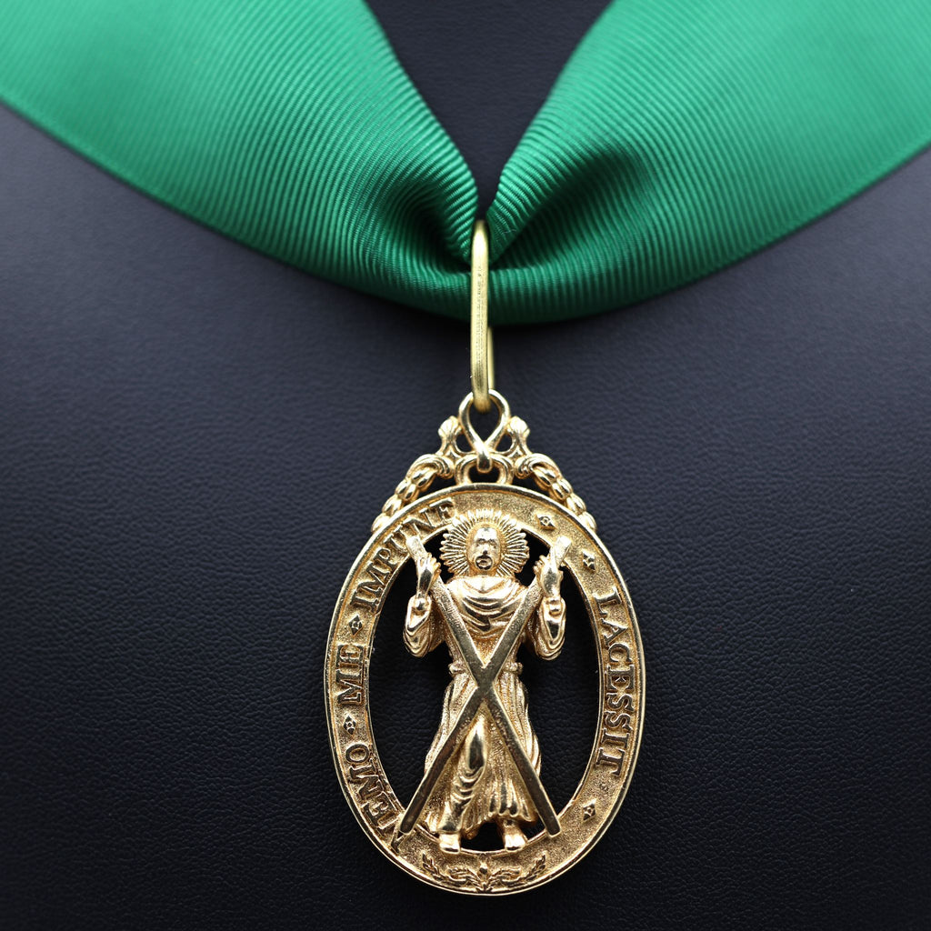 Order of the Thistle Historical Neck Badge with Green Ribbon