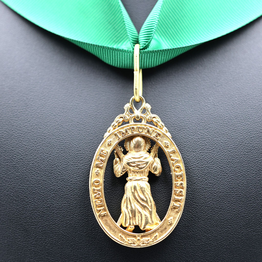 Order of the Thistle Historical Neck Badge with Green Ribbon