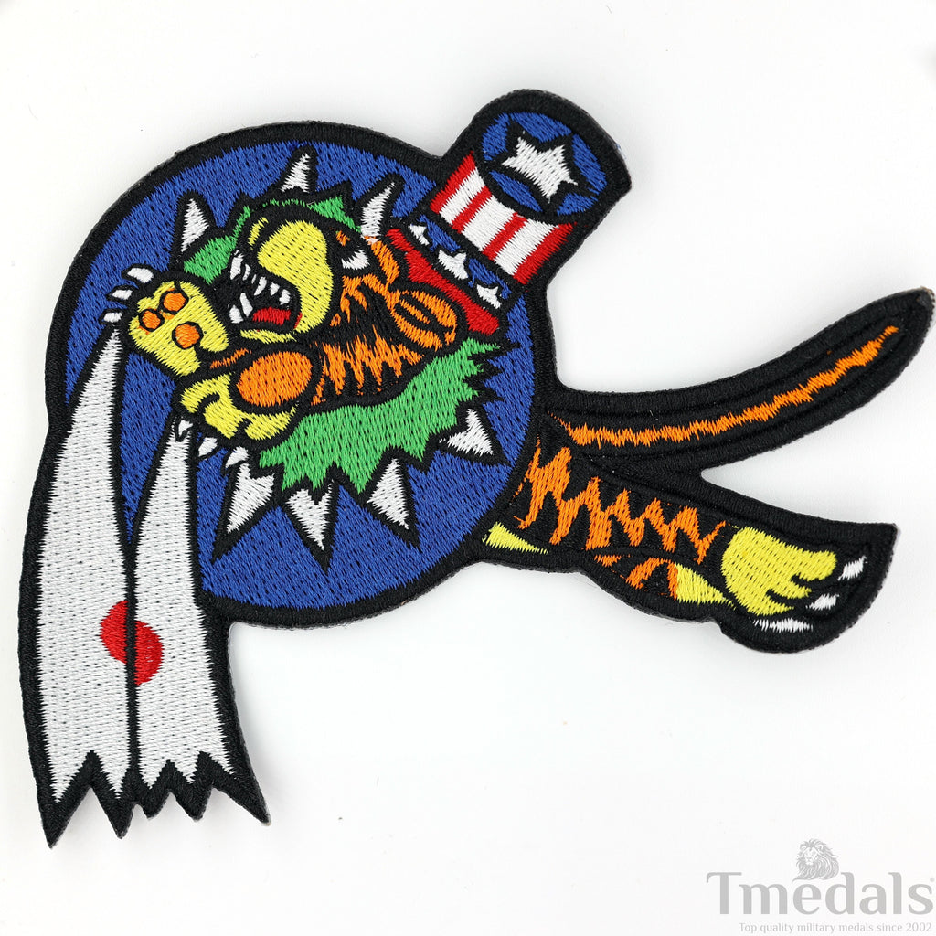 U.S. Army 14th Air Force Corps WWII Flying Tigers Avg Force Patch U.S. WWII China detail view 2