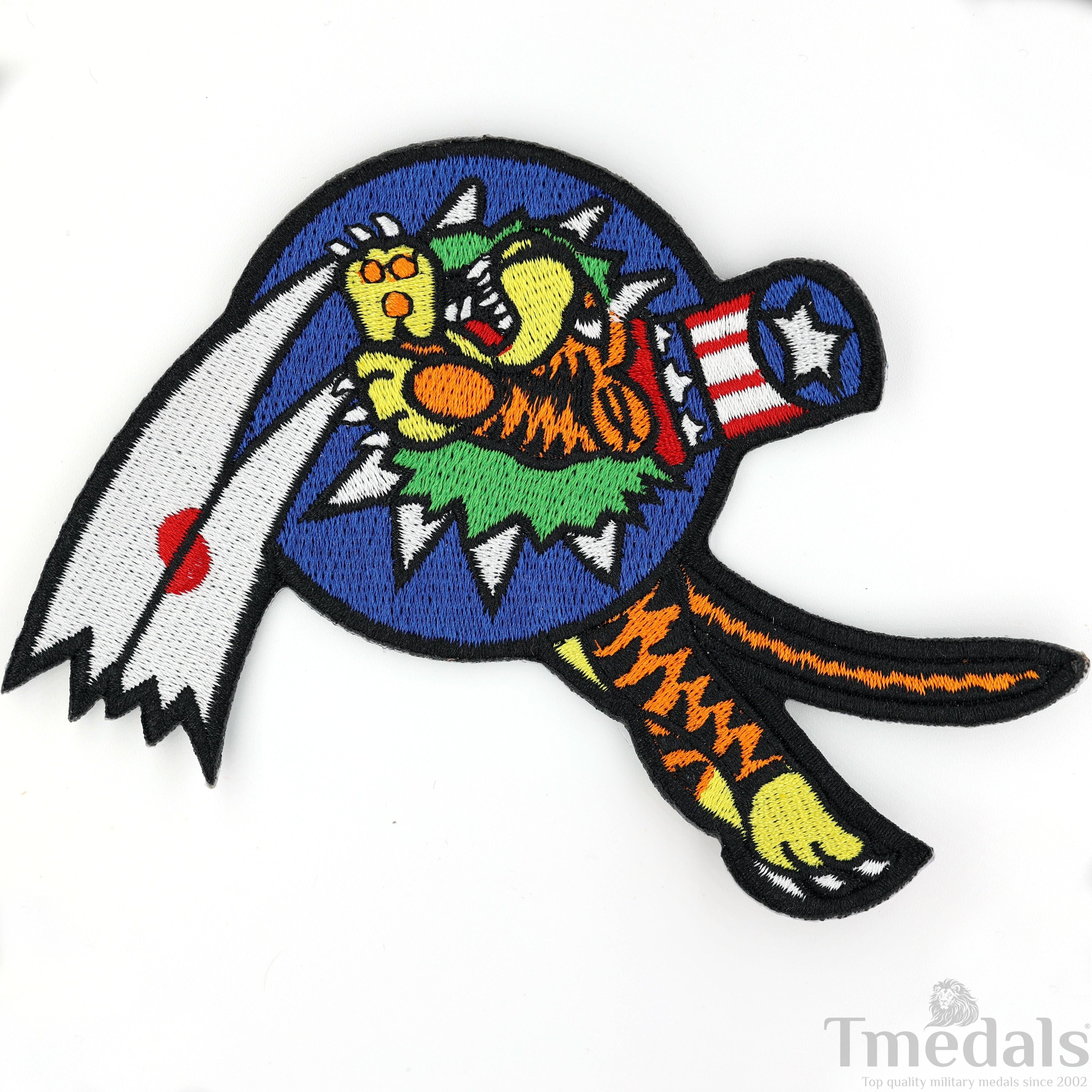 U.S. Army 14th Air Force Corps WWII Flying Tigers Avg Force Patch U.S. WWII China detail view 3
