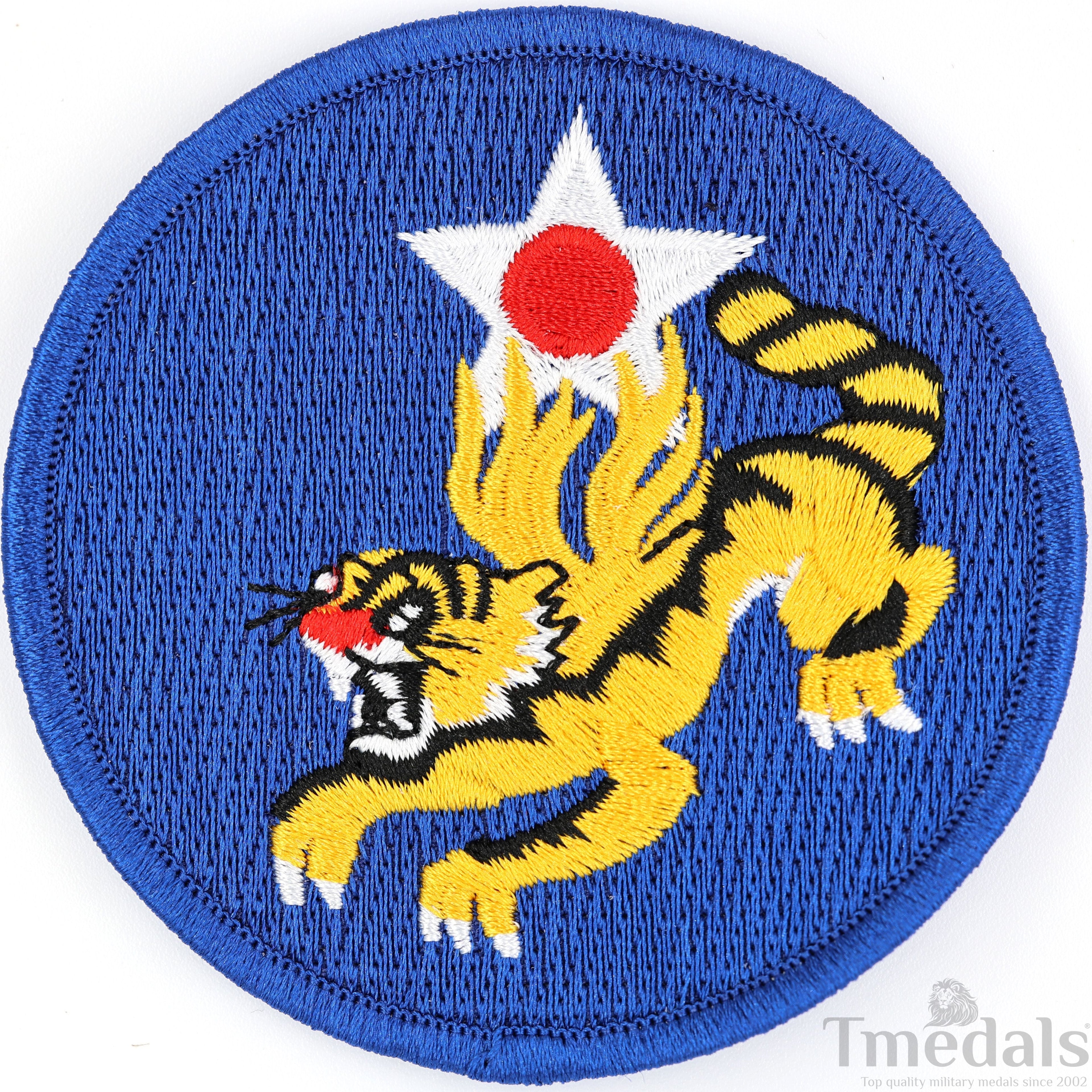 U.S. Army 14th Air Force Corps WWII Flying Tigers Avg Force Patch U.S. WWII replica
