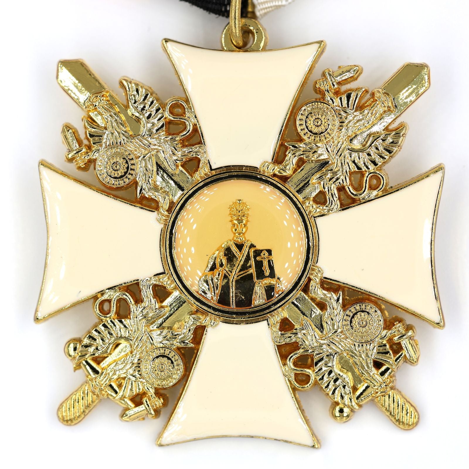 Imperial Russian Saint Nicholas Medal Order Badge detail view 6