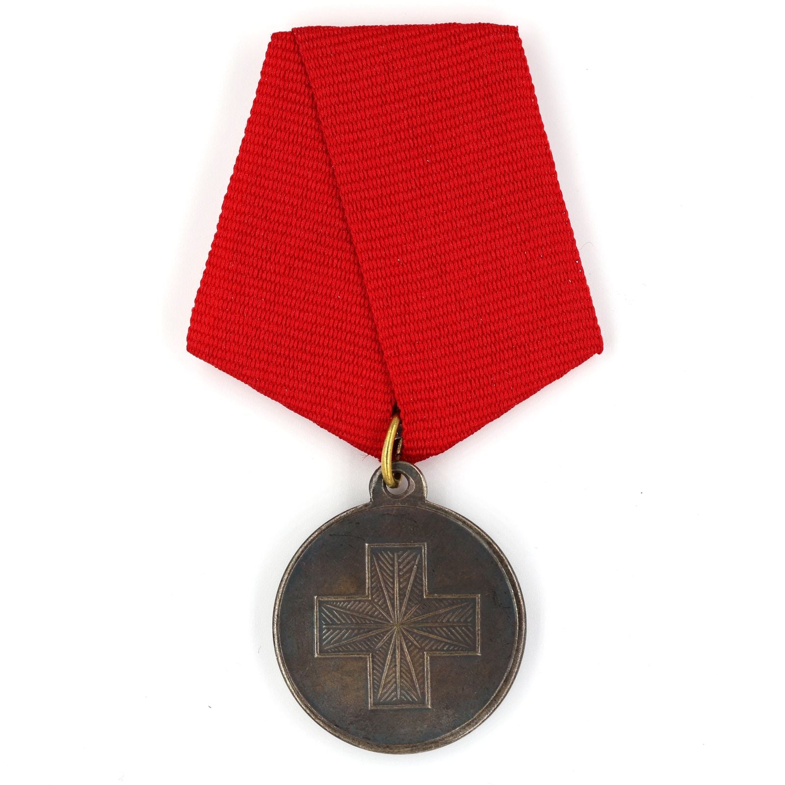 Imperial Russian Medal Nicholas II "For Russia-Japanese War 1904-1905" Order A162 detail view 3