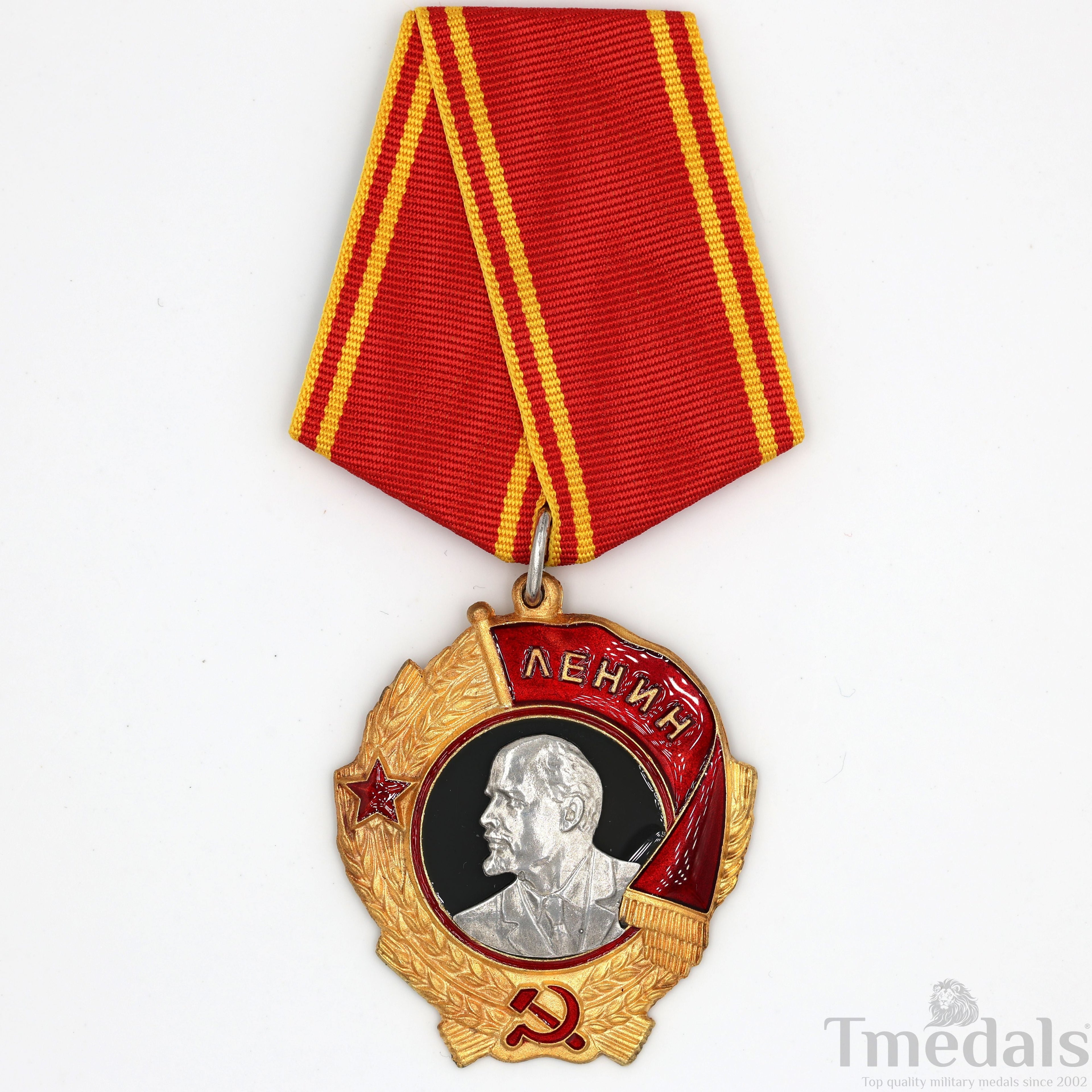 Russia Soviet Union Order of Lenin Medal USSR CCCP Pure Silver Portrait detail view 5