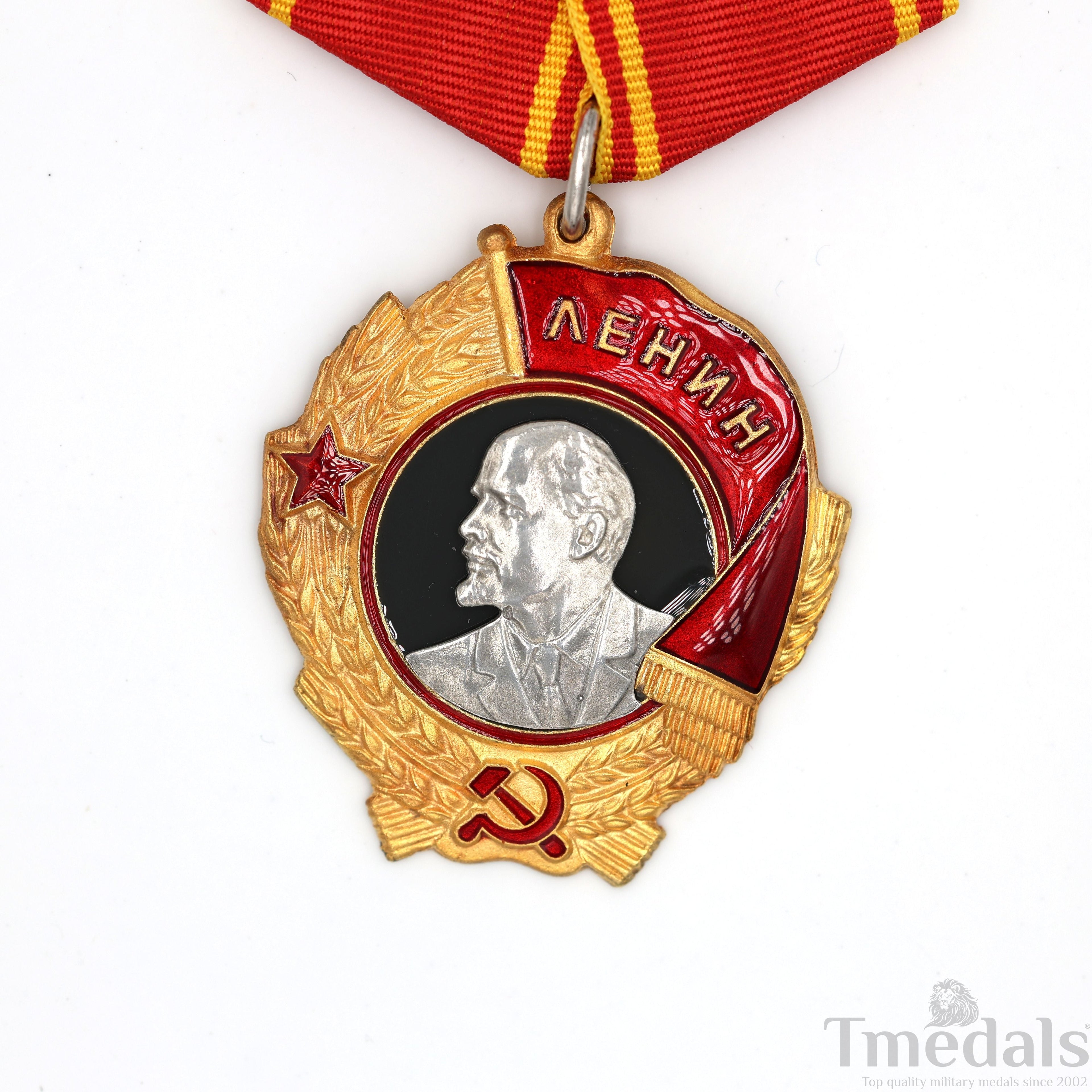 Russia Soviet Union Order of Lenin Medal USSR CCCP Pure Silver Portrait detail view 9