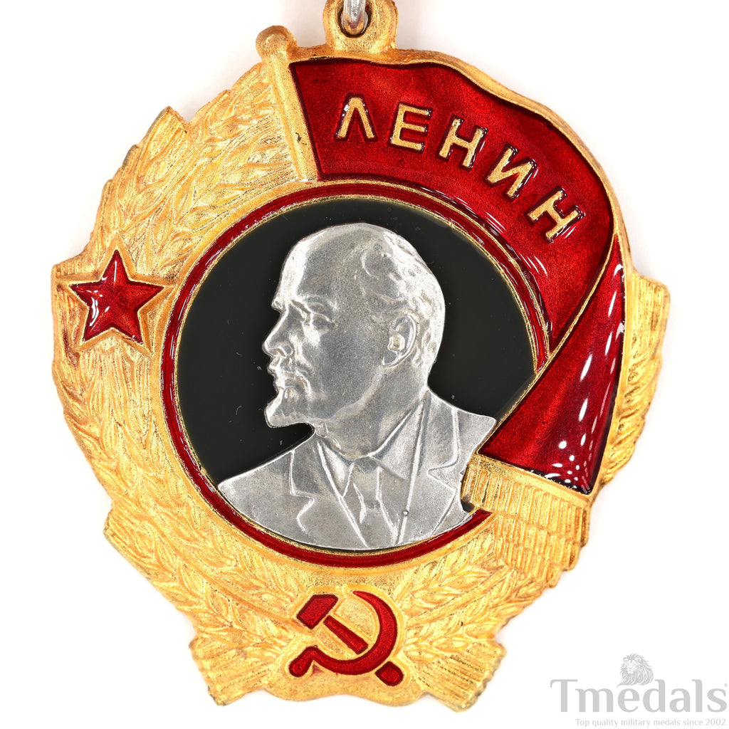 Russia Soviet Union Order of Lenin Medal USSR CCCP Pure Silver Portrait detail view 10