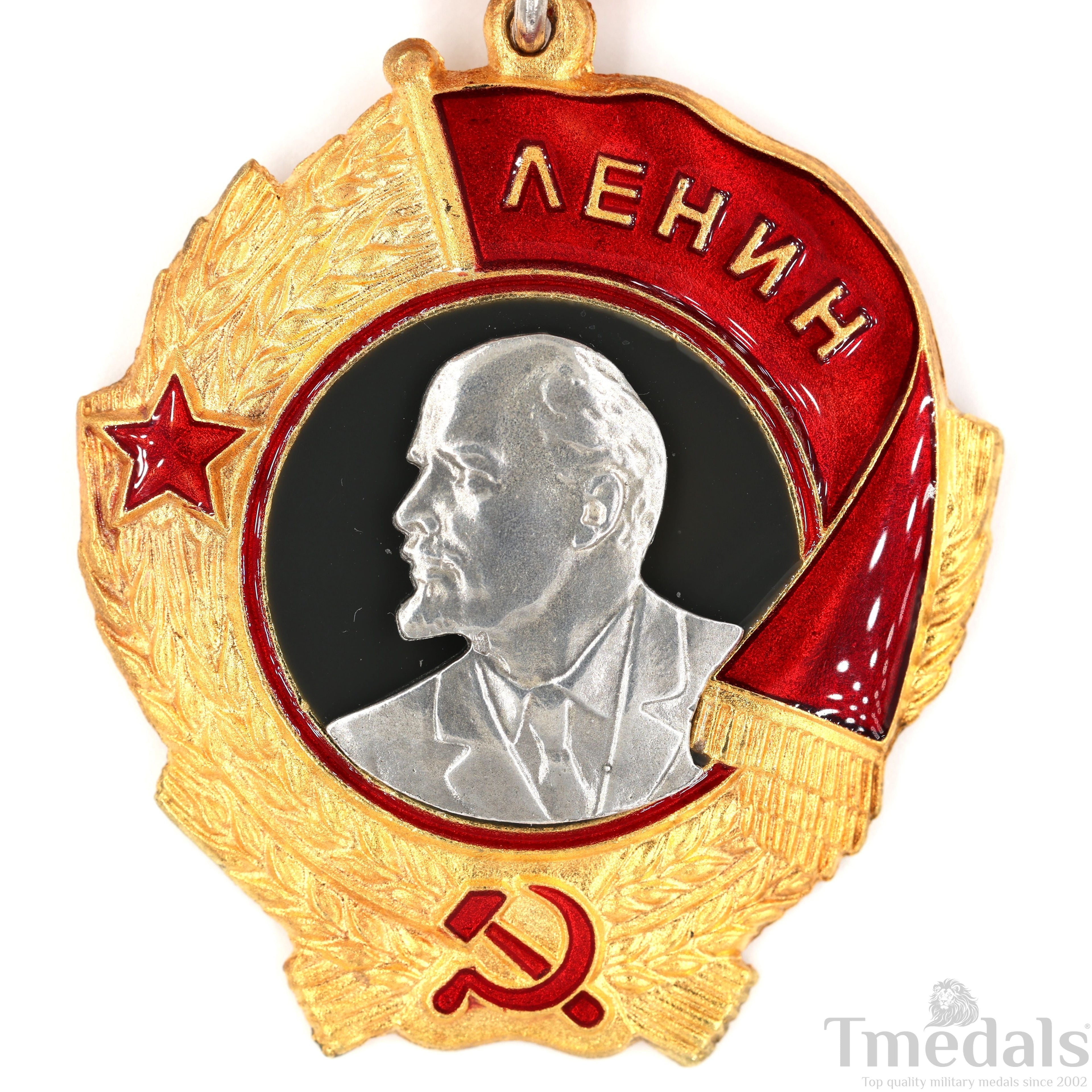 Russia Soviet Union Order of Lenin Medal USSR CCCP Pure Silver Portrait detail view 10