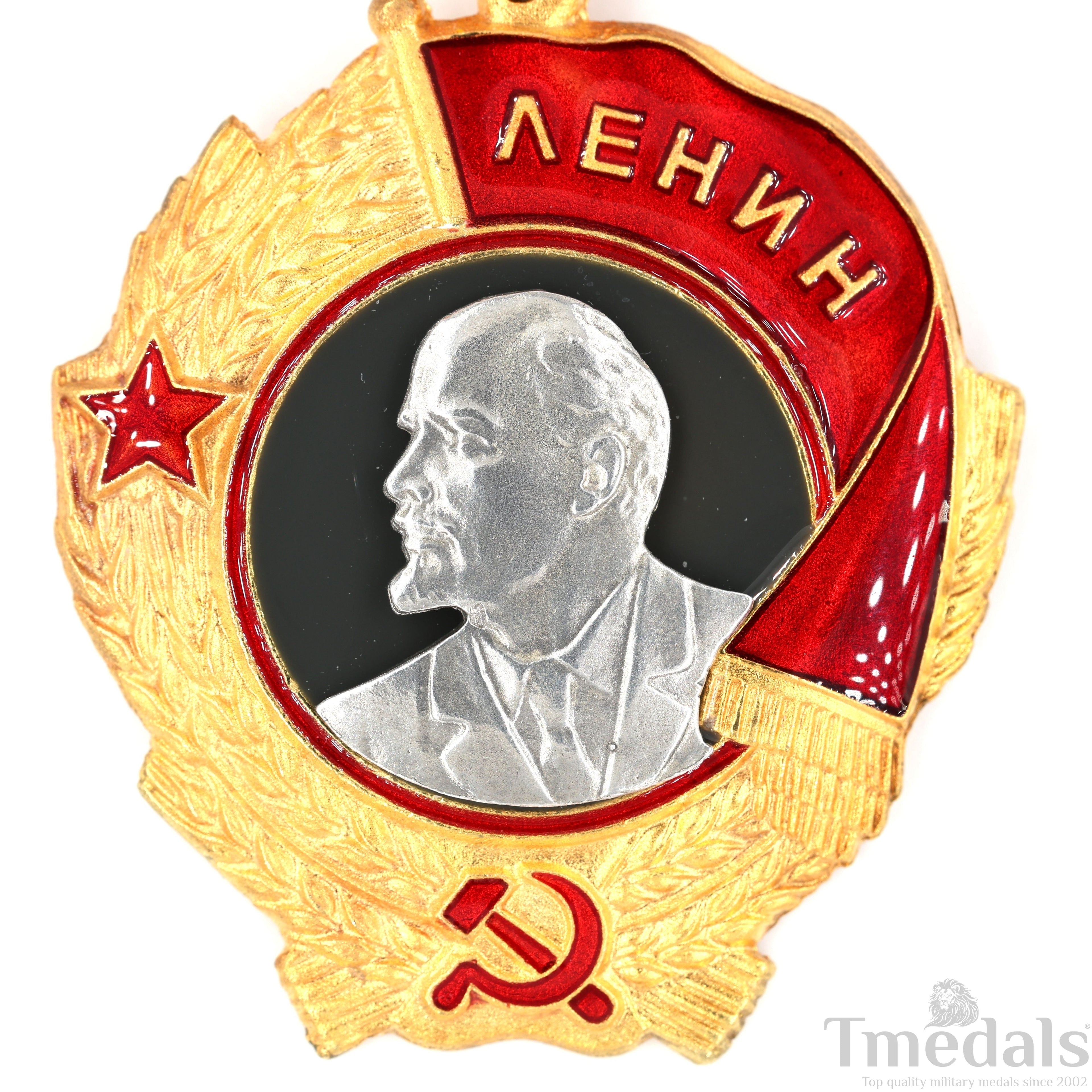 Russia Soviet Union Order of Lenin Medal USSR CCCP Pure Silver Portrait detail view 11