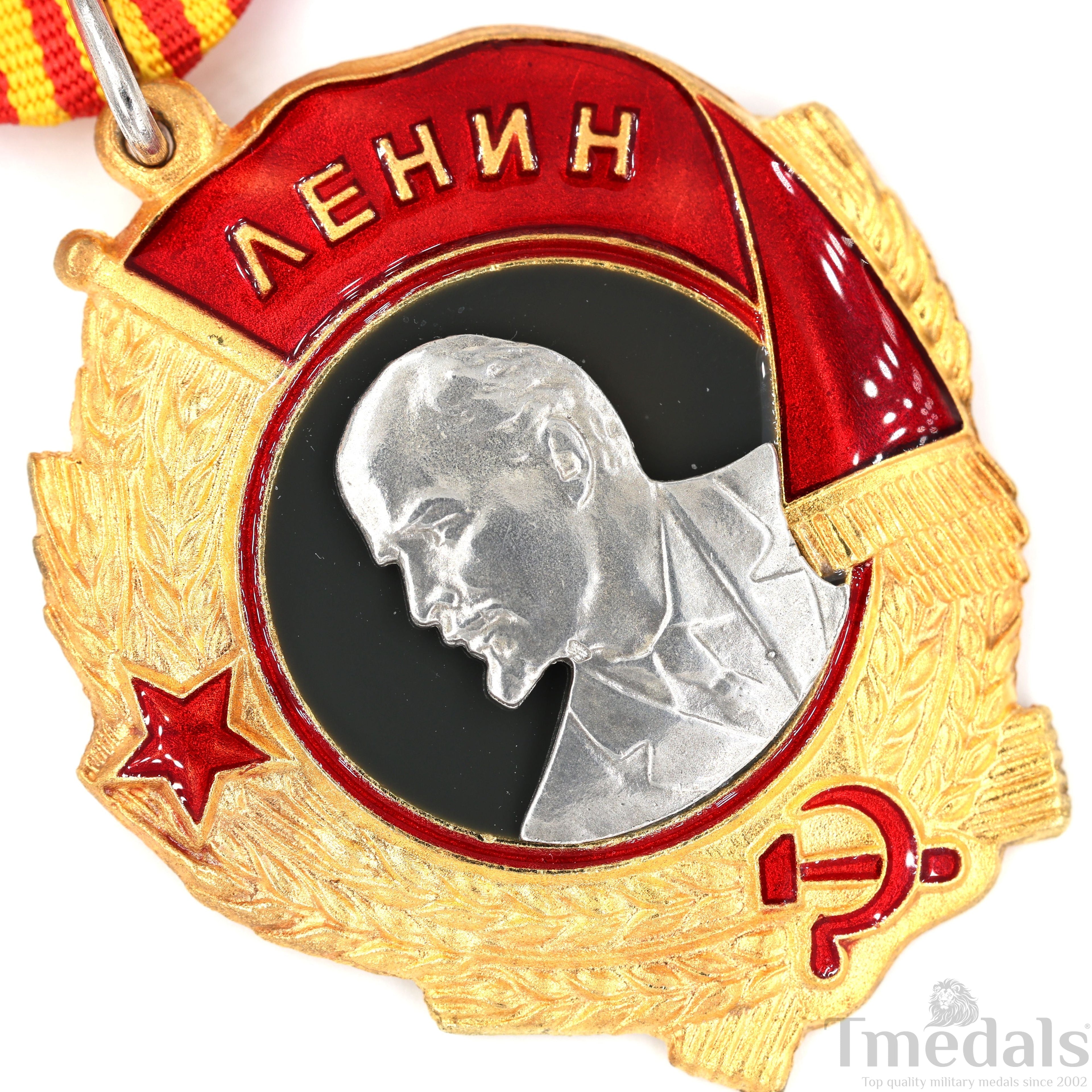 Russia Soviet Union Order of Lenin Medal USSR CCCP Pure Silver Portrait detail view 12