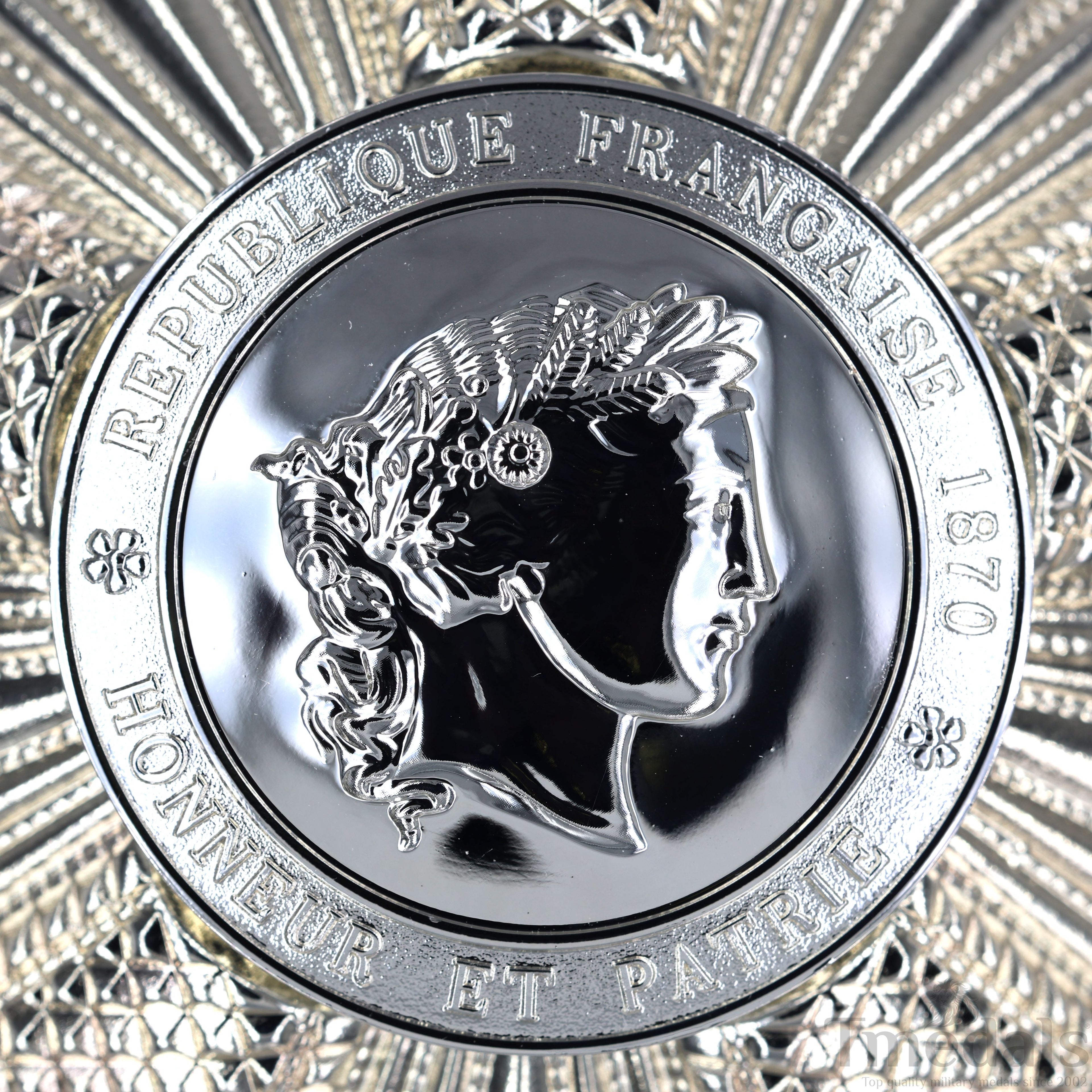 France French Legion of Honor Grand Cross Breast Star in Silver Medal Order detail view 3