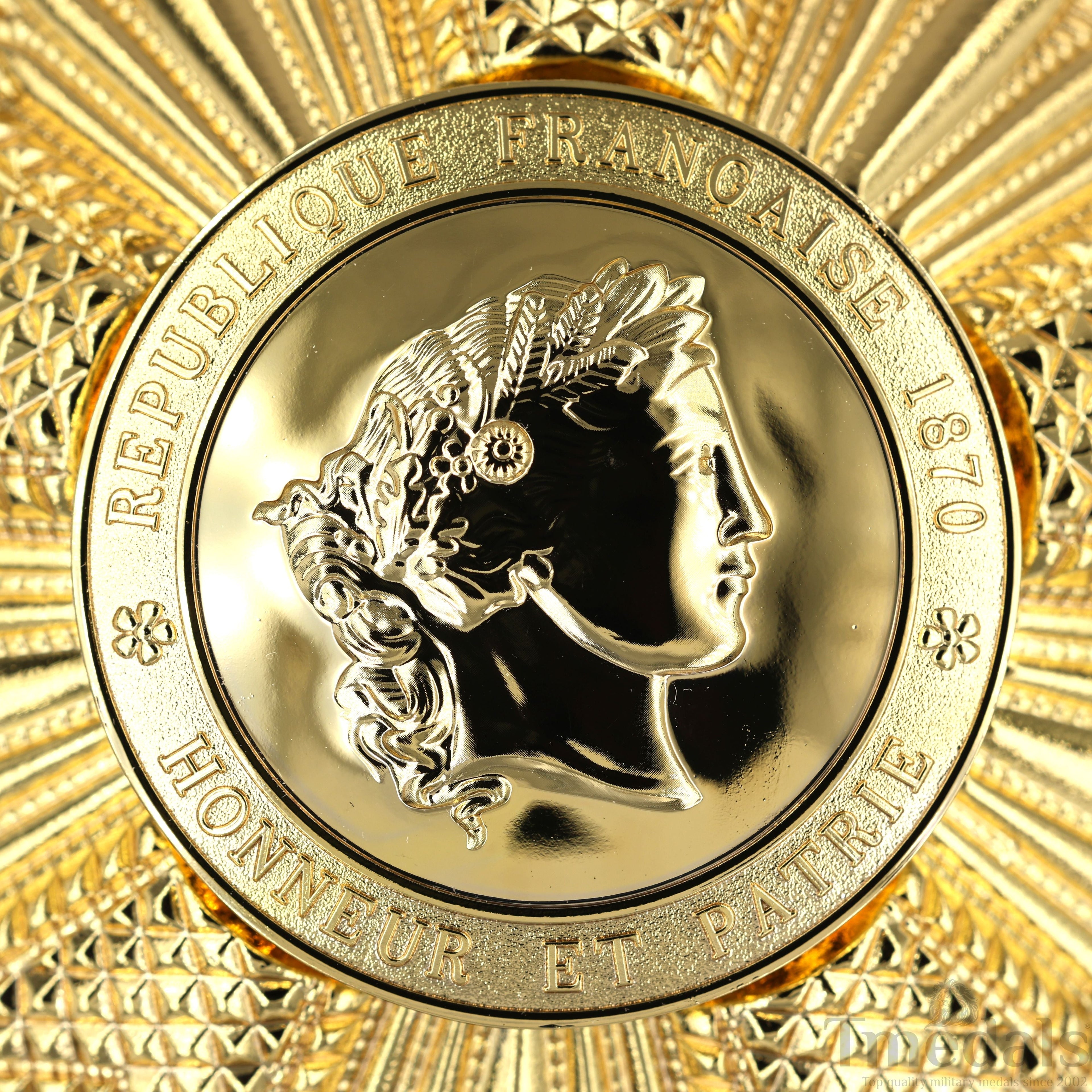 France French Legion of Honor Grand Cross Breast Star in Gold Medal Order detail view 3
