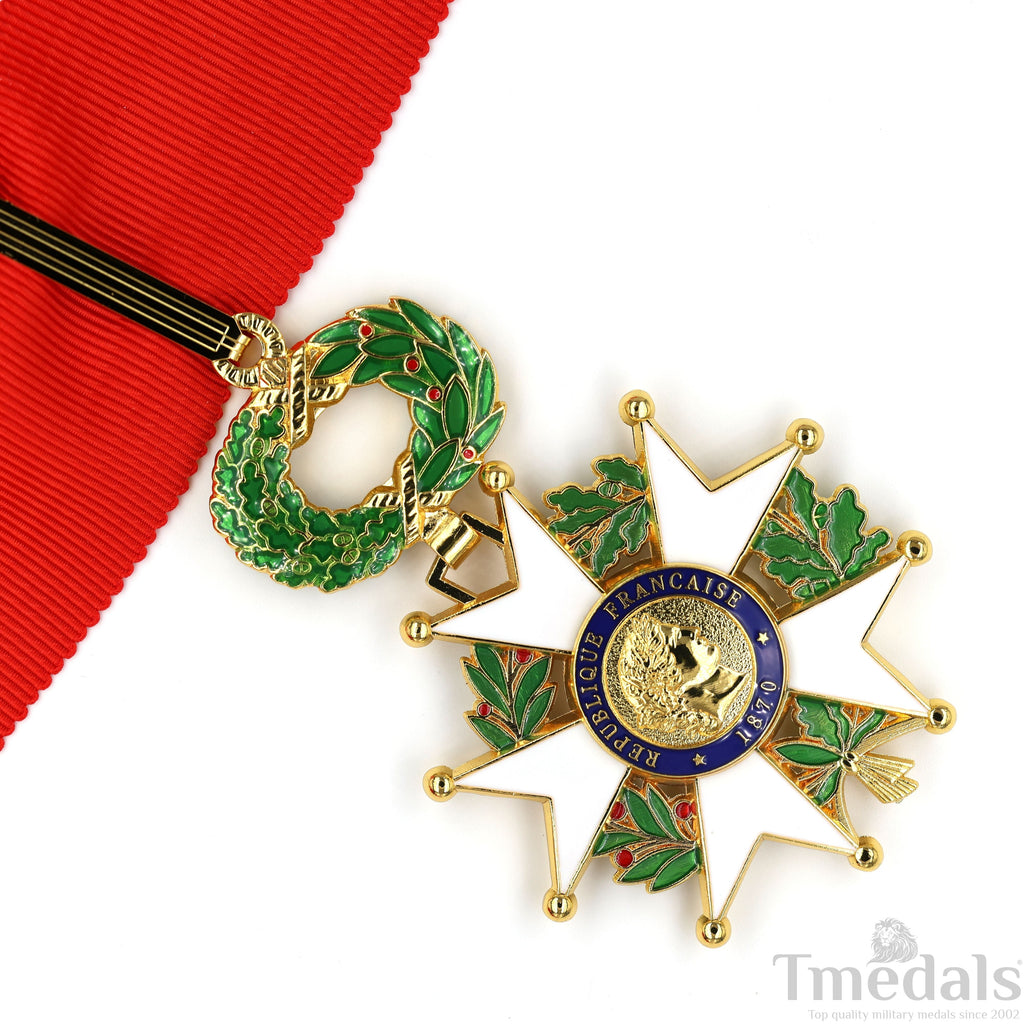French Legion of Honour Commandeur Medal 3rd Class with Red Ribbon detail view 21
