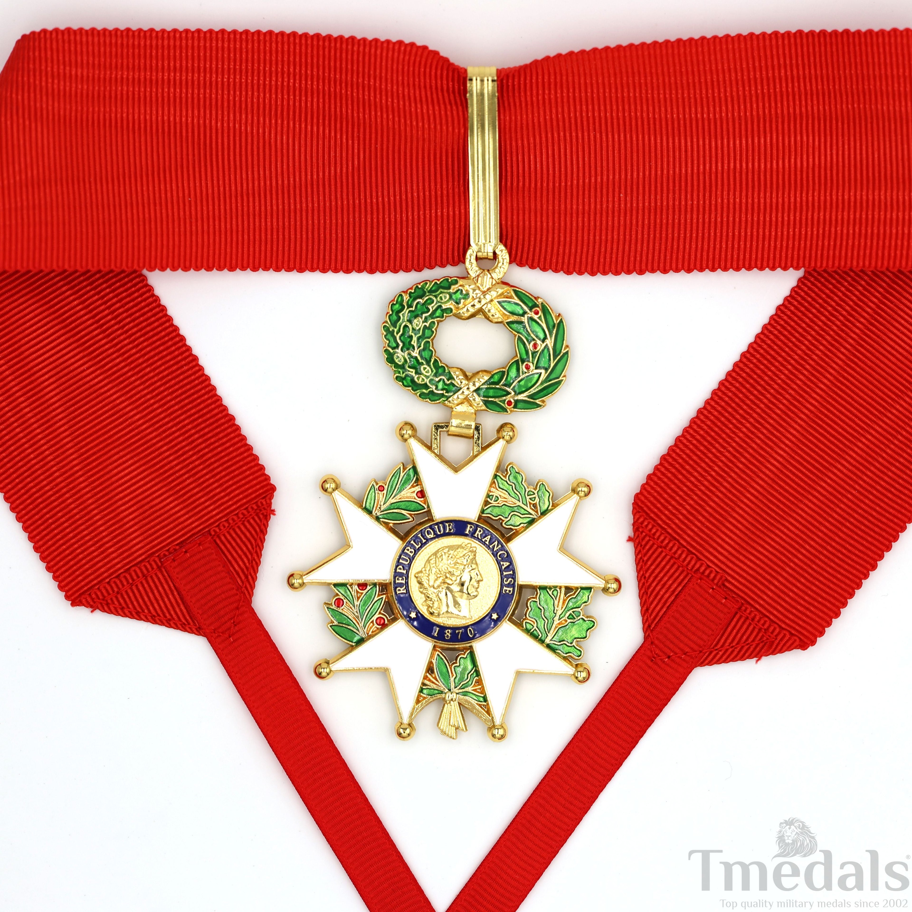 French Legion of Honour Commandeur Medal 3rd Class with Red Ribbon detail view 30