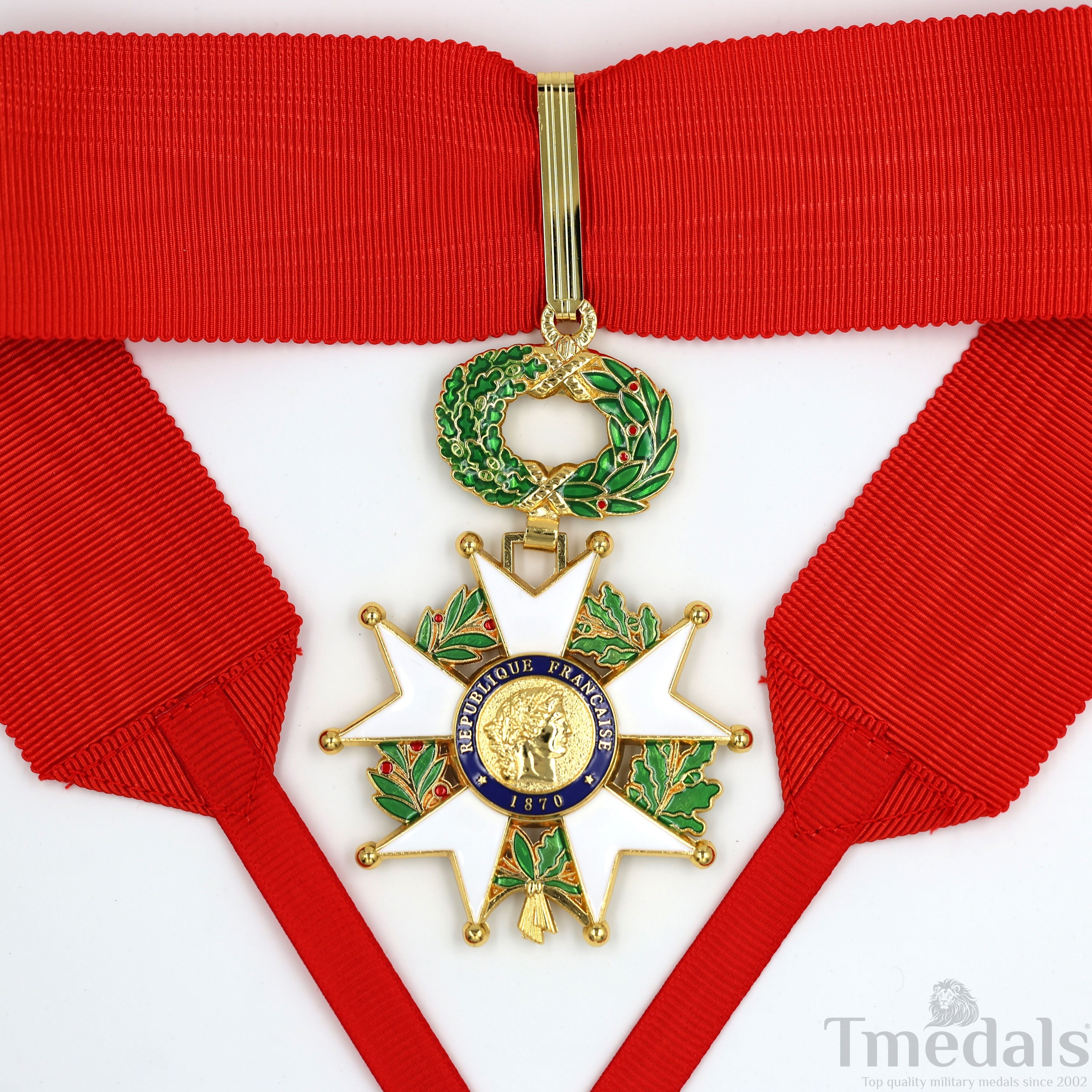 French Legion of Honour Commandeur Medal 3rd Class with Red Ribbon detail view 29