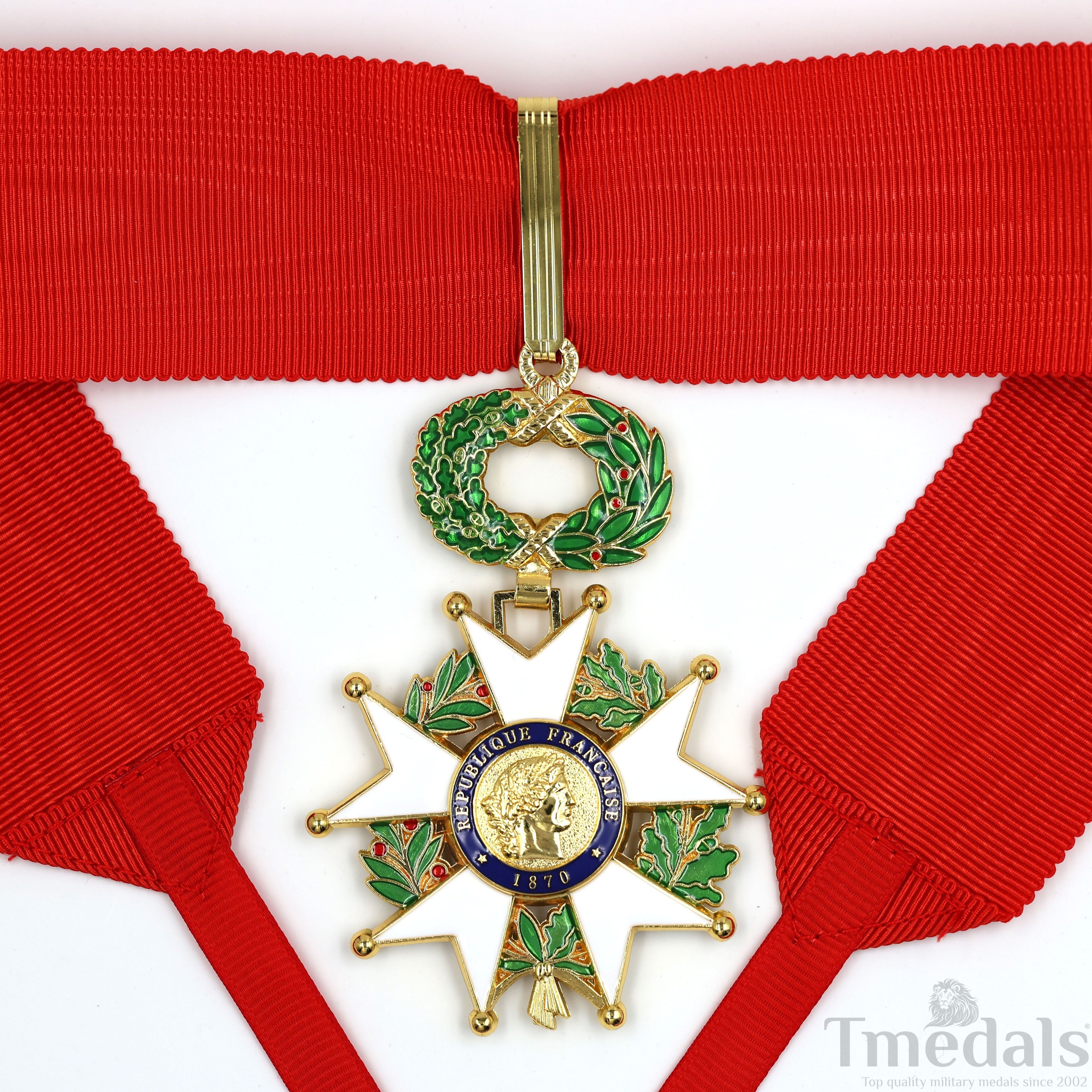 French Legion of Honour Commandeur Medal 3rd Class with Red Ribbon detail view 31