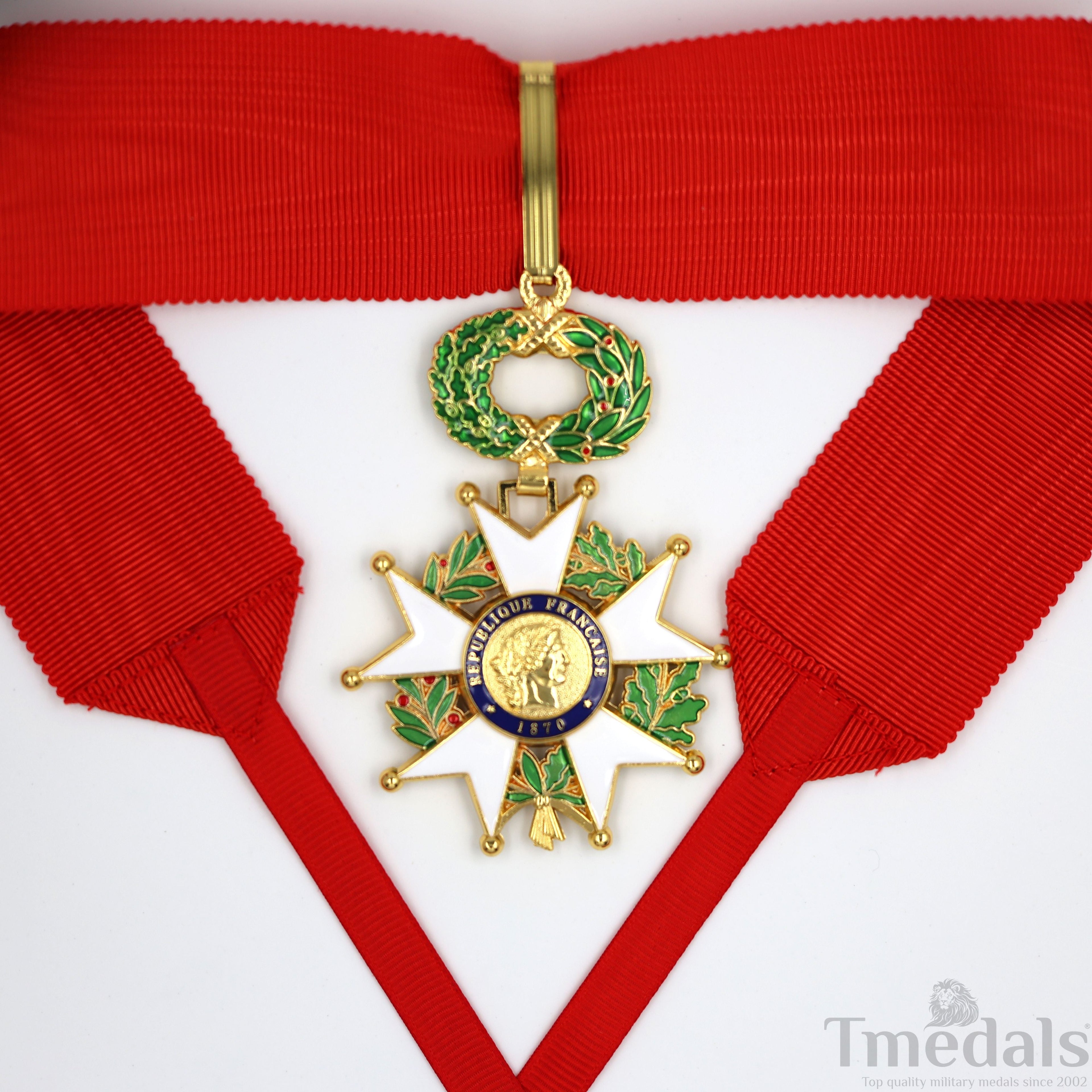 French Legion of Honour Commandeur Medal 3rd Class with Red Ribbon detail view 32
