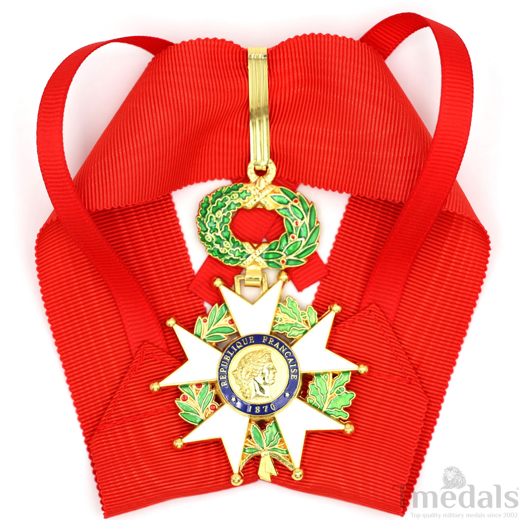 French Legion of Honour Commandeur Medal 3rd Class with Red Ribbon detail view 35