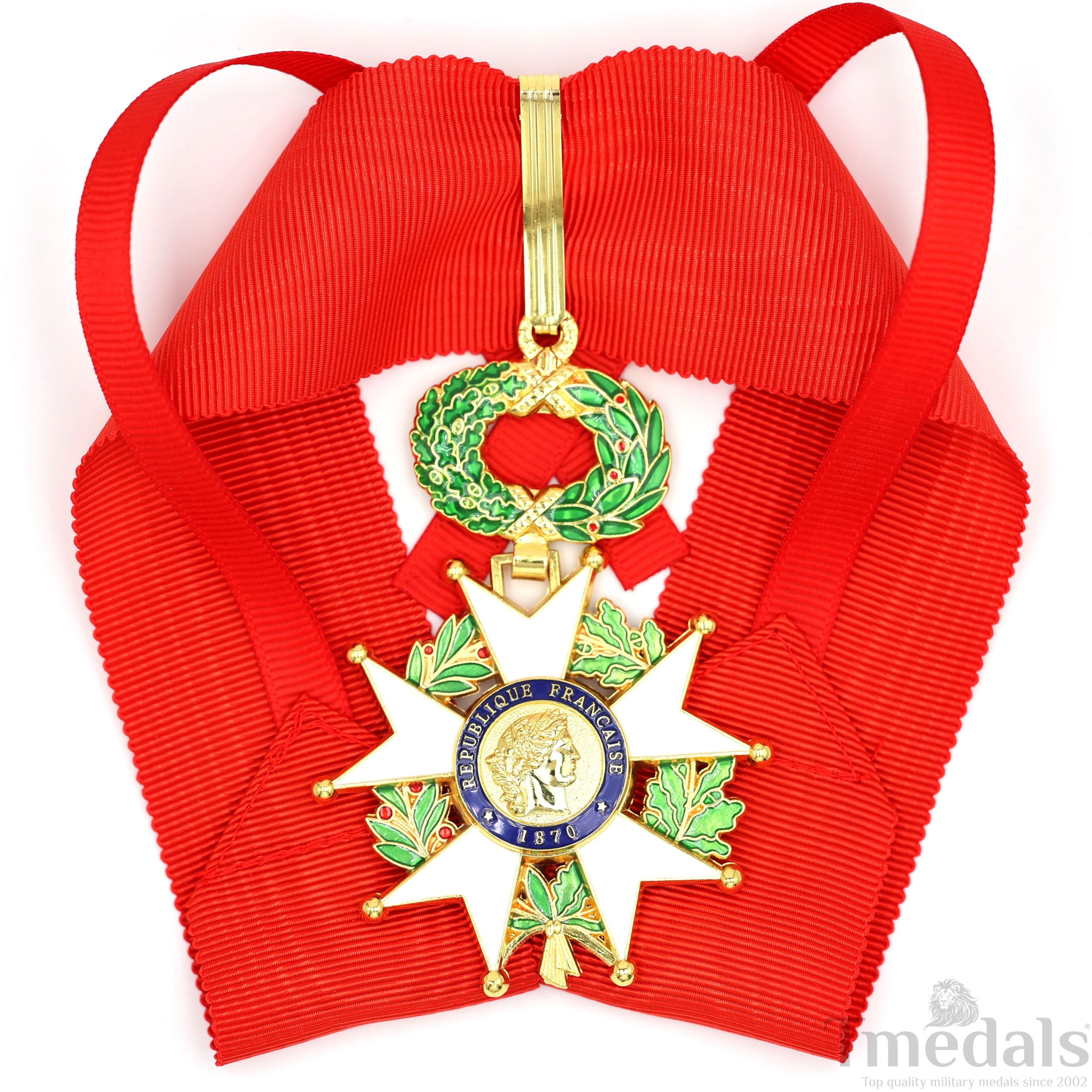 French Legion of Honour Commandeur Medal 3rd Class with Red Ribbon detail view 36