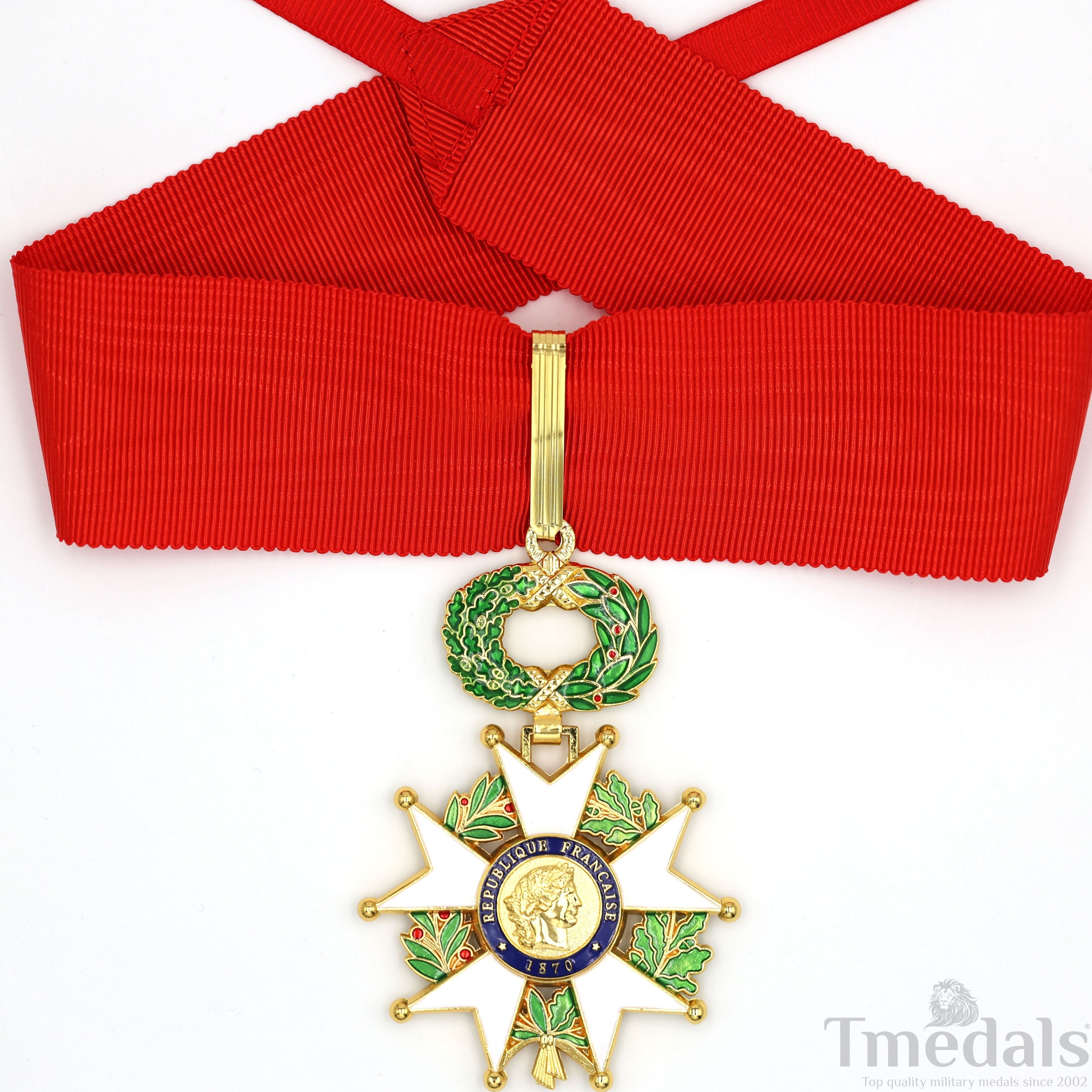 French Legion of Honour Commandeur Medal 3rd Class with Red Ribbon detail view 37