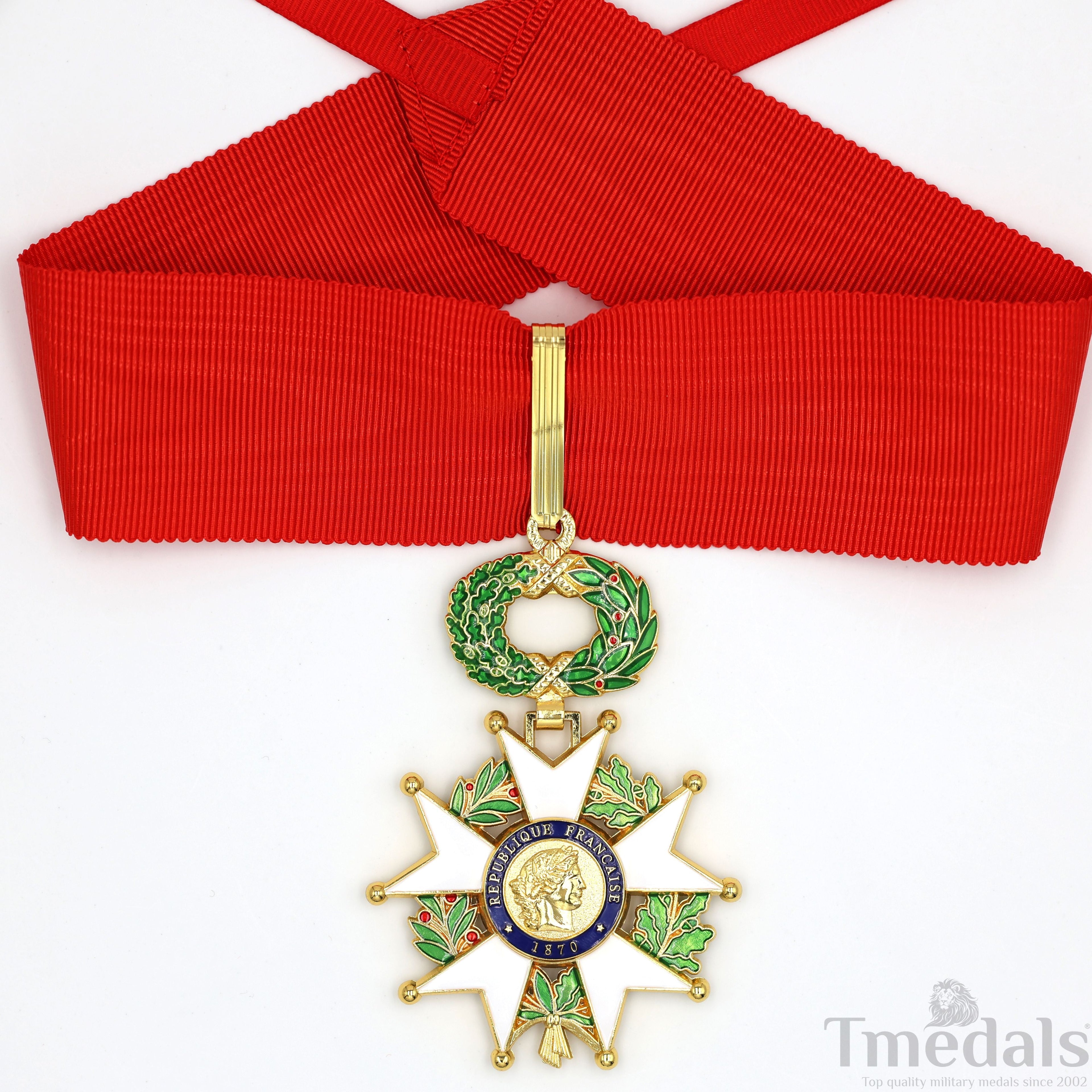 French Legion of Honour Commandeur Medal 3rd Class with Red Ribbon detail view 2