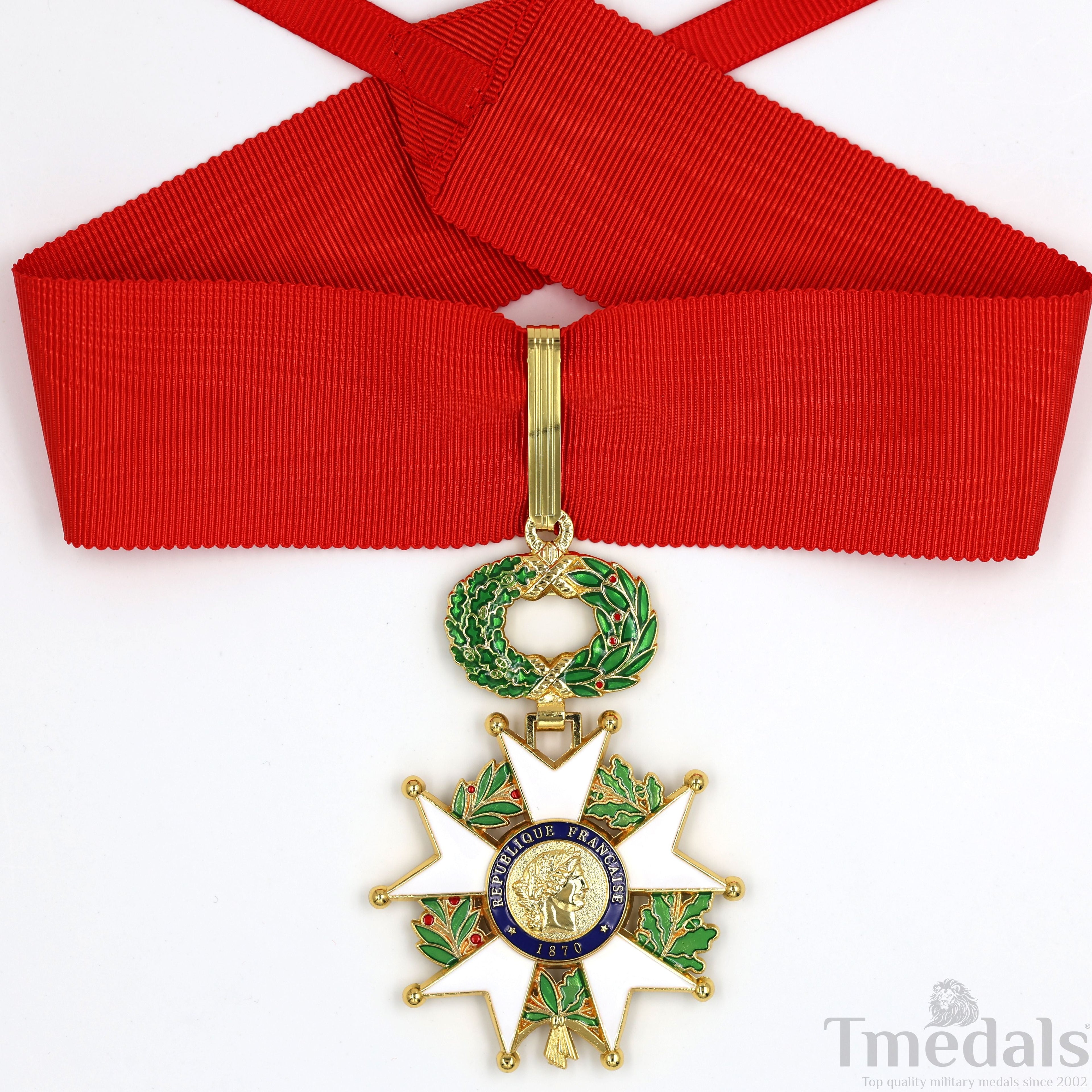 French Legion of Honour Commandeur Medal 3rd Class with Red Ribbon detail view 33