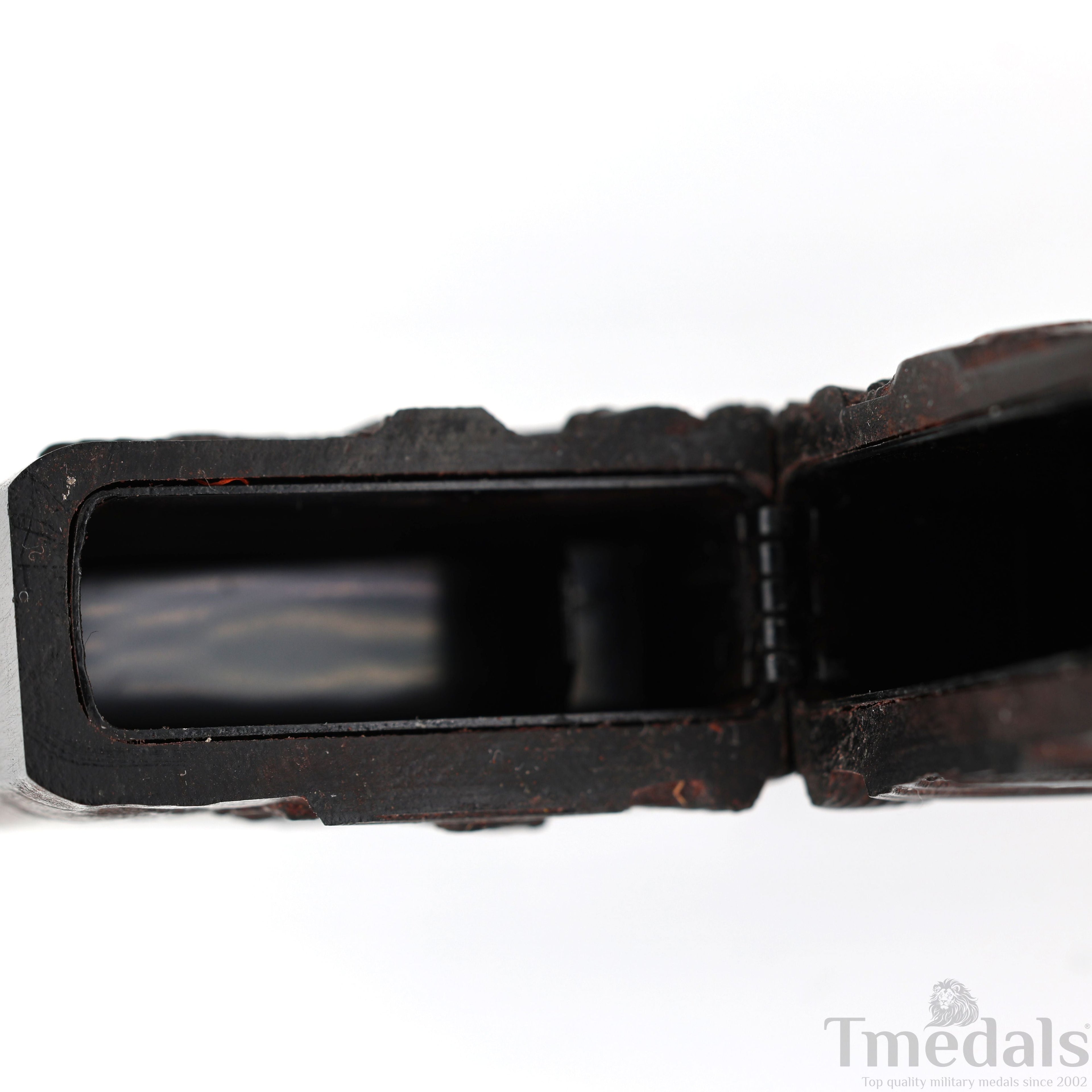 Hand-Carved U.S. Navy Inspired Wooden Lighter Case – Fits Standard Metal Insert – No Insert detail view 4