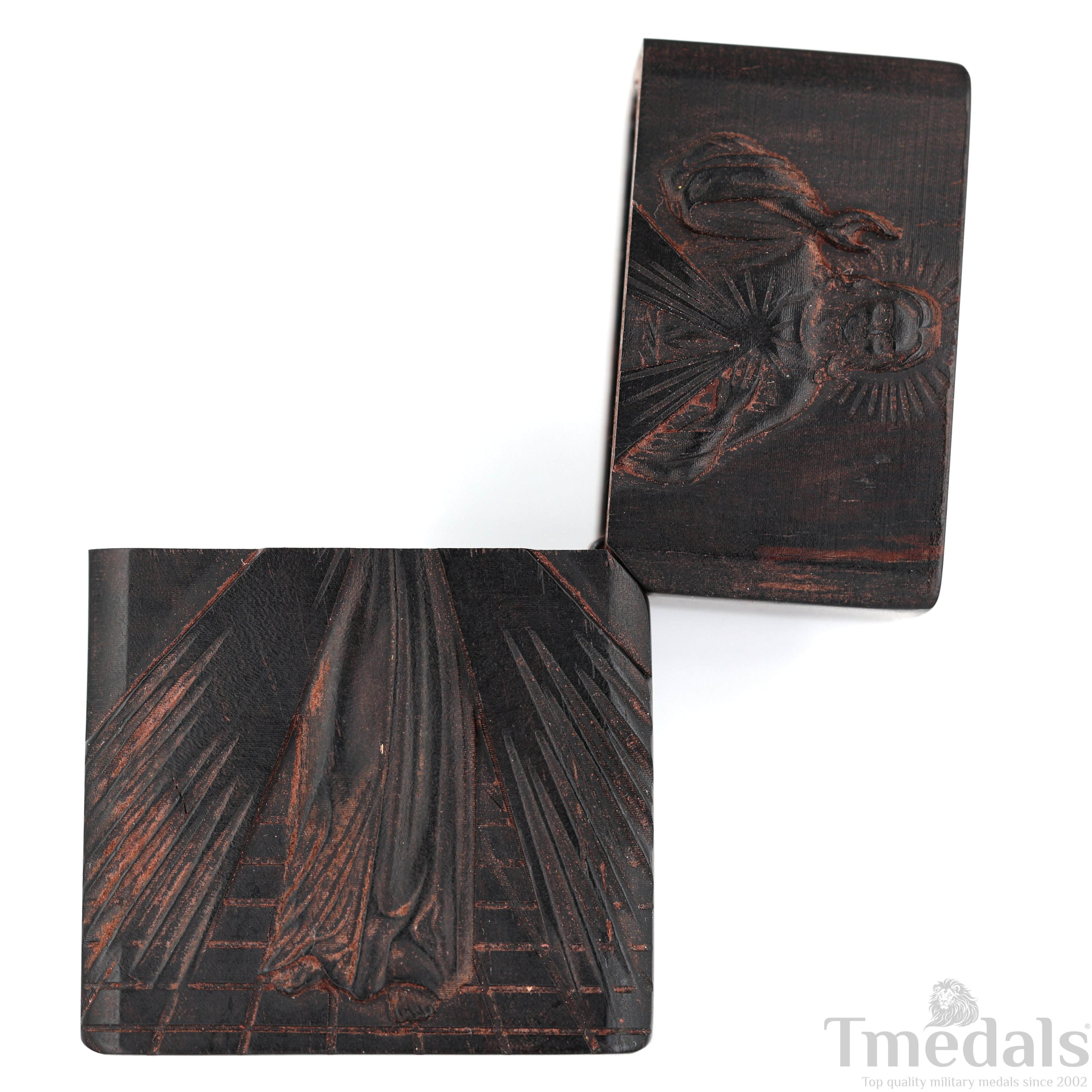 Hand-Carved Religious Wood Lighter Shell – Fits Standard Metal Insert – No Insert detail view 5