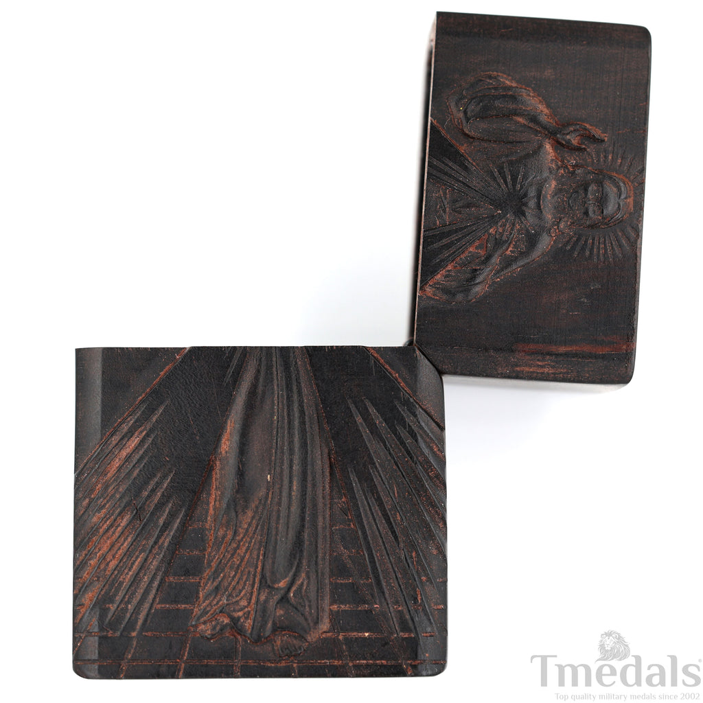 Hand-Carved Religious Wood Lighter Shell – Fits Standard Metal Insert – No Insert detail view 7