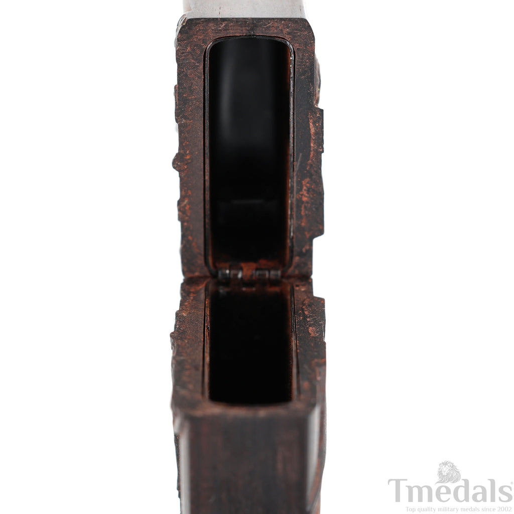 Hand-Carved Religious Wood Lighter Shell – Fits Standard Metal Insert – No Insert detail view 9