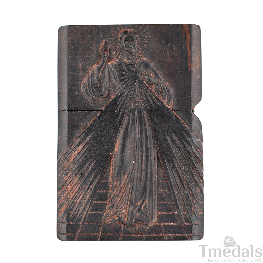 Hand-Carved Religious Wood Lighter Shell – Fits Standard Metal Insert – No Insert detail view 11