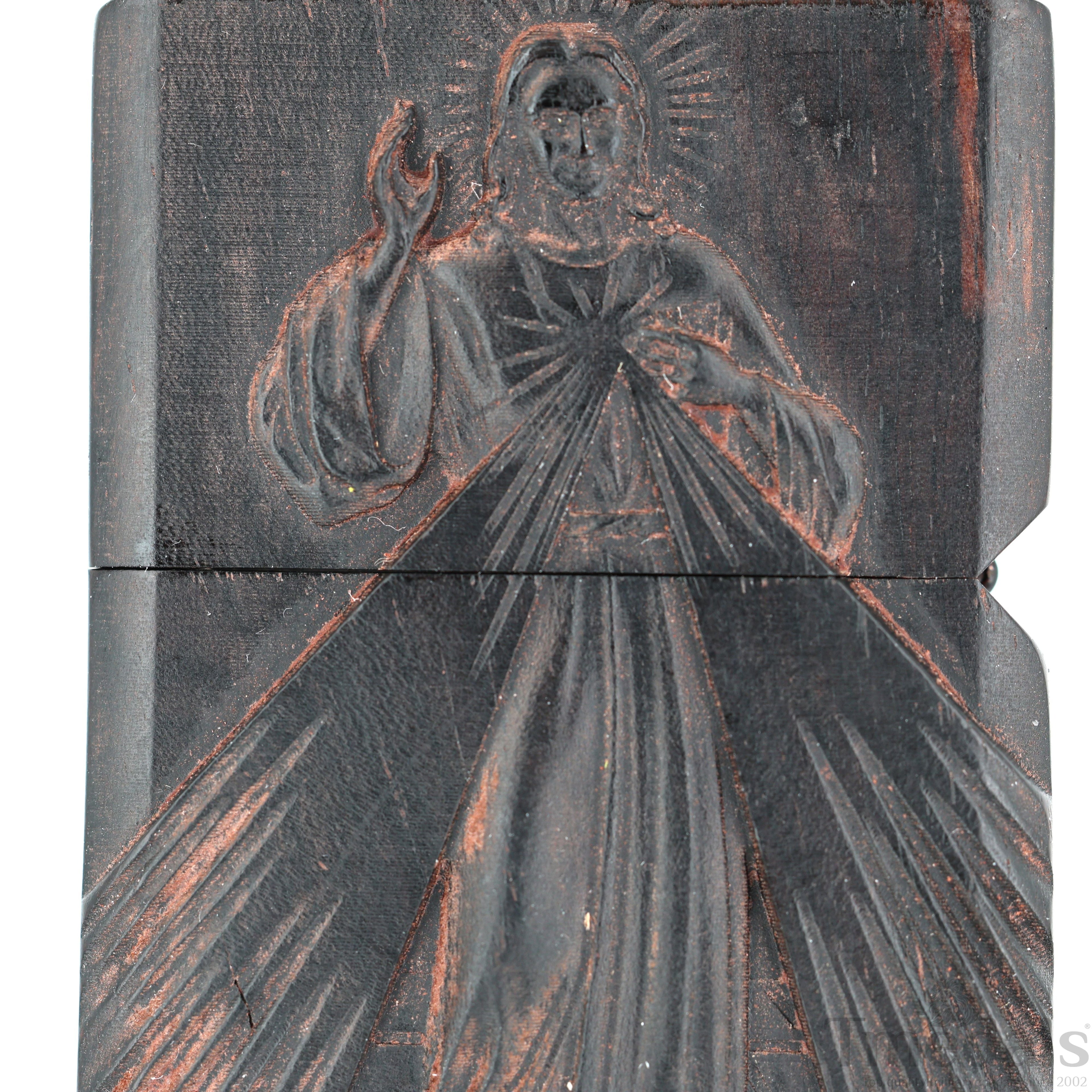 Hand-Carved Religious Wood Lighter Shell – Fits Standard Metal Insert – No Insert detail view 12