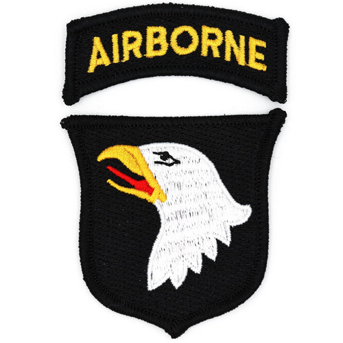 101st Airborne Division SSI Patch & Airborne Tab – Screaming Eagle Embroidered Set replica