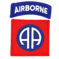 82nd Airborne Division SSI Patch & Airborne Tab – Embroidered Iron-On Set replica
