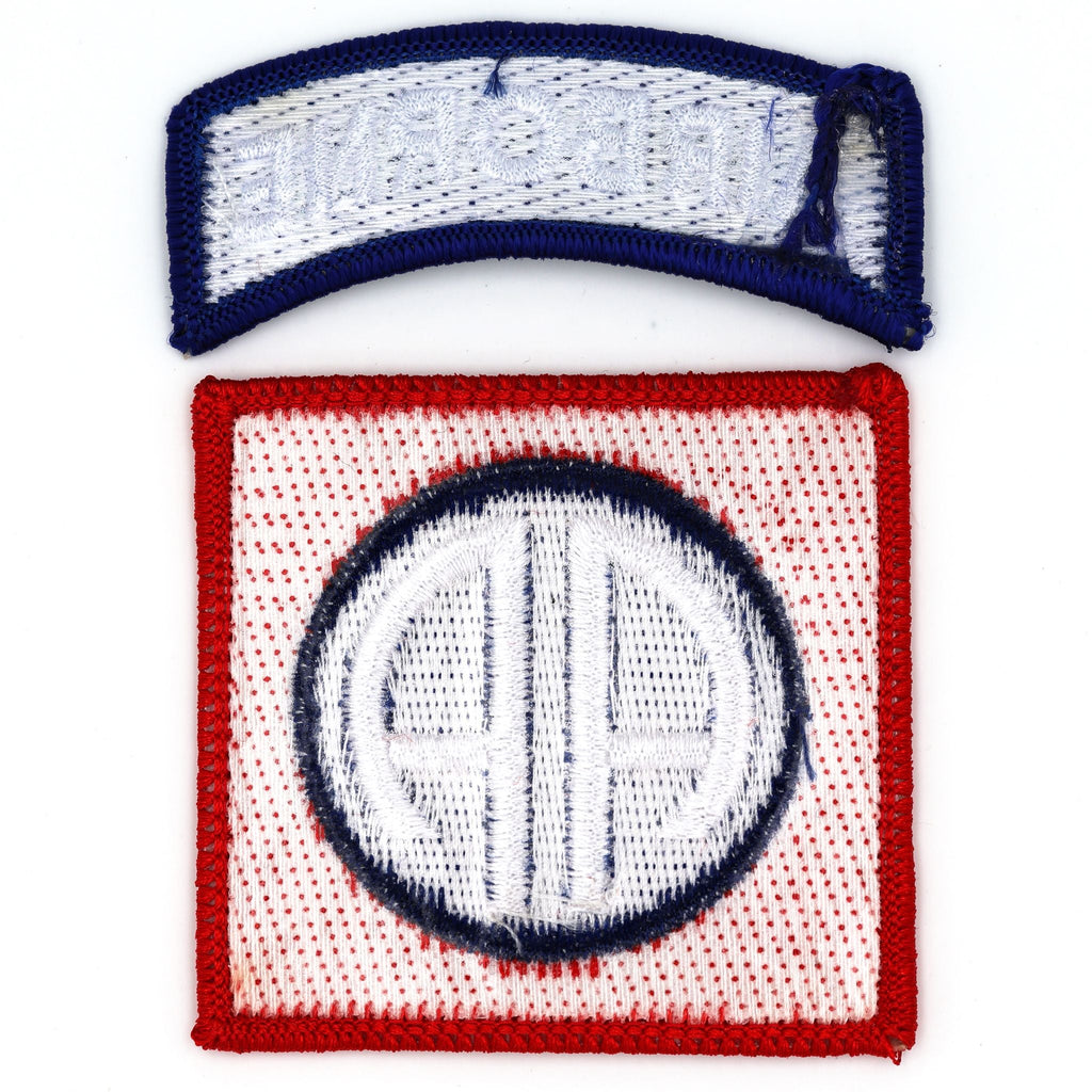 82nd Airborne Division SSI Patch & Airborne Tab – Embroidered Iron-On Set detail view 2