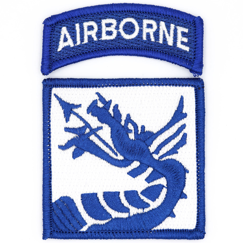 Xviii 18th Airborne Corps Dragon Patch & Airborne Tab – Embroidered Iron-On Set reproduction