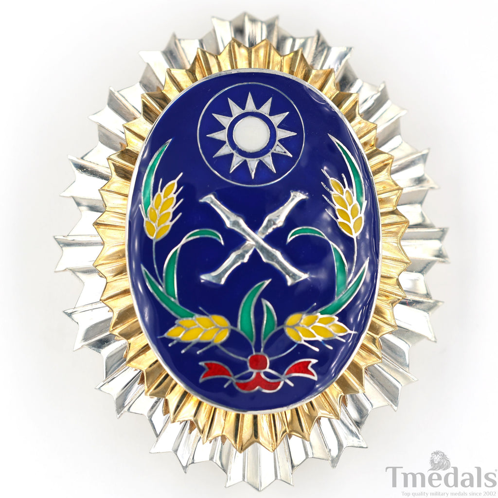 Republic of China Army Officer Academy Badge Pure Silver reproduction
