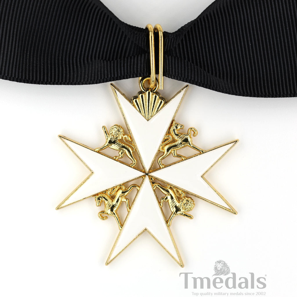 UK Knights Commander's Cross - Order of St. John Medal neck Ribbon Silver detail view 7