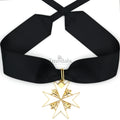 UK Knights Commander's Cross - Order of St. John Medal neck Ribbon Silver replica