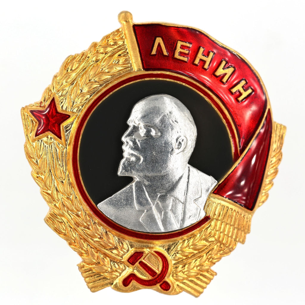 Order of Lenin Type 3 Medal (1936 – 1943) – 925 Sterling Silver Lenin Portrait – Gilt detail view 6