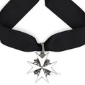 UK Knights Commander's Cross - Order of St. John Medal neck Ribbon Silver replica