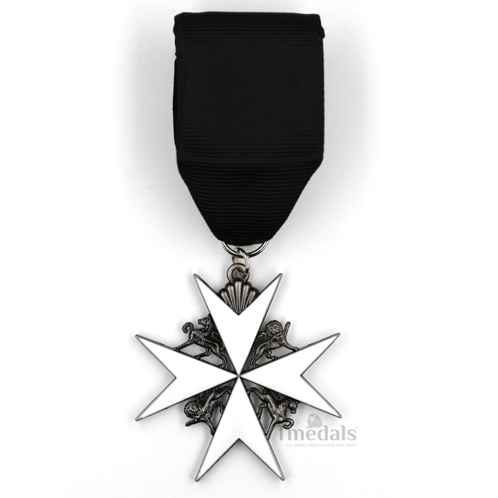Order of St John Medal Officer Class Badge Maltese Cross silver reproduction